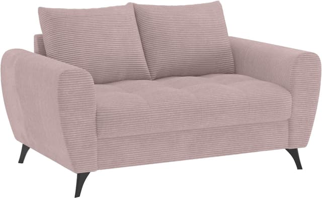 Mr. Couch Blackburn II 2-Sitzer Sofa mit Wellenunterfederung und Metallfüßen