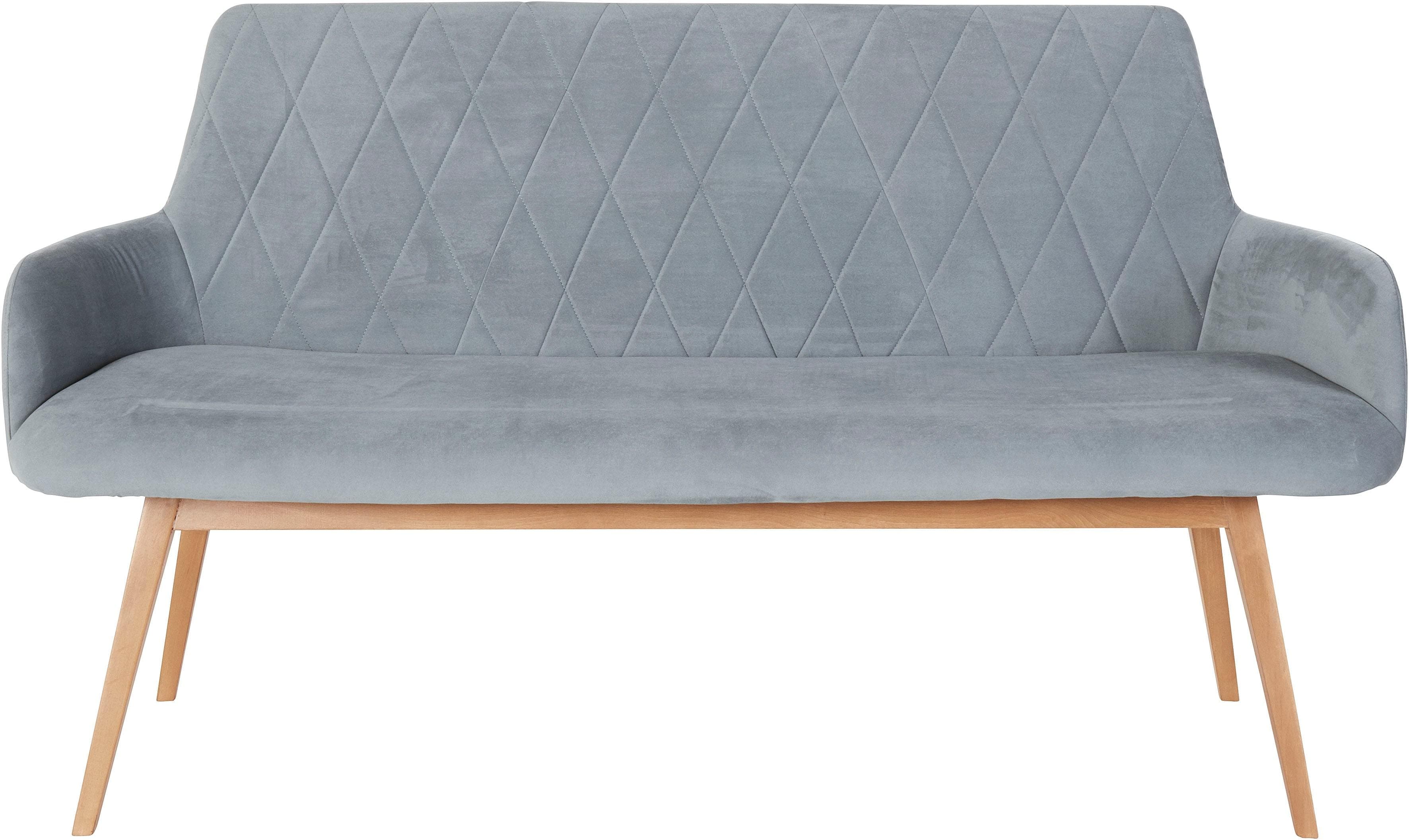 Gepolsterte Sitzbank mit Rautensteppung