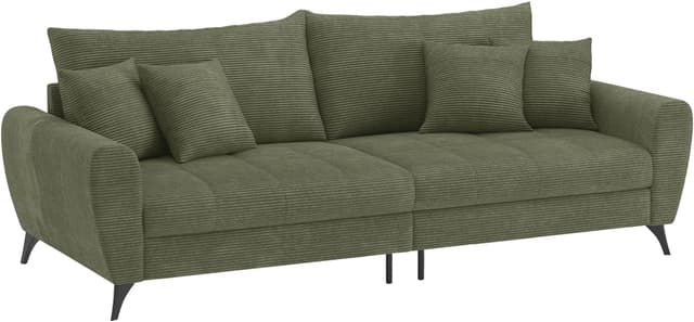 Mr. Couch Big-Sofa Blackburn II mit Wellenunterfederung und Metallfüßen