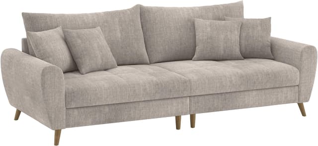 Mr. Couch Big-Sofa Blackburn II Beige Veloursstoff
