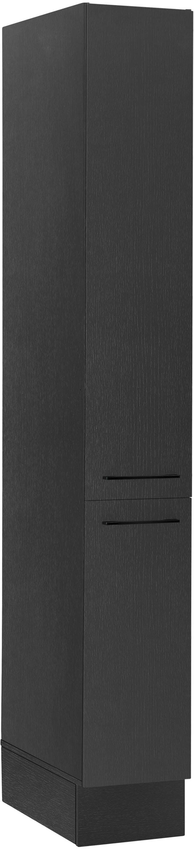 BASIC by Balculina Vorratsschrank Turin Schwarz Matt Holzwerkstoff
