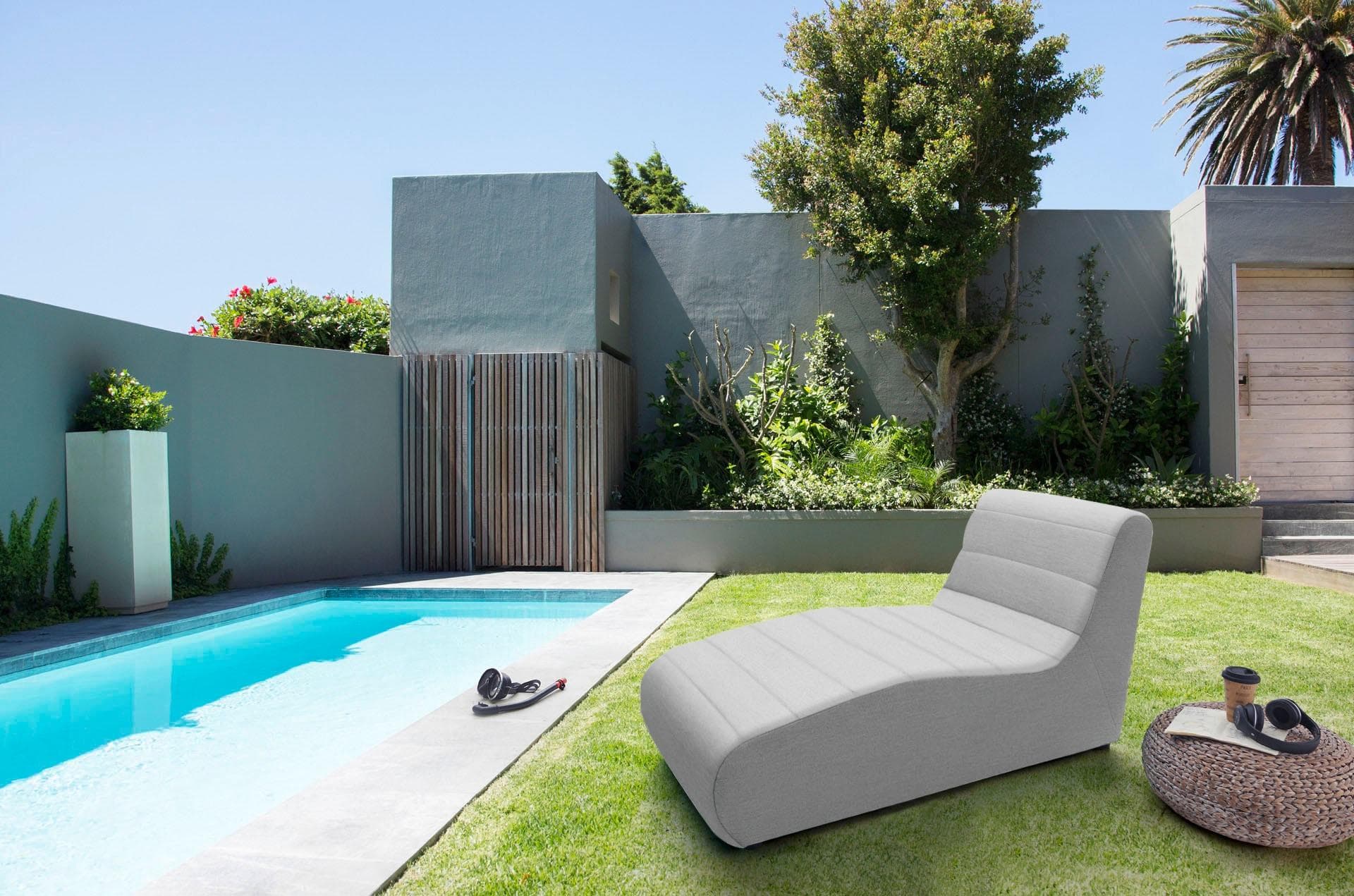 Relaxliege Silber Outdoor