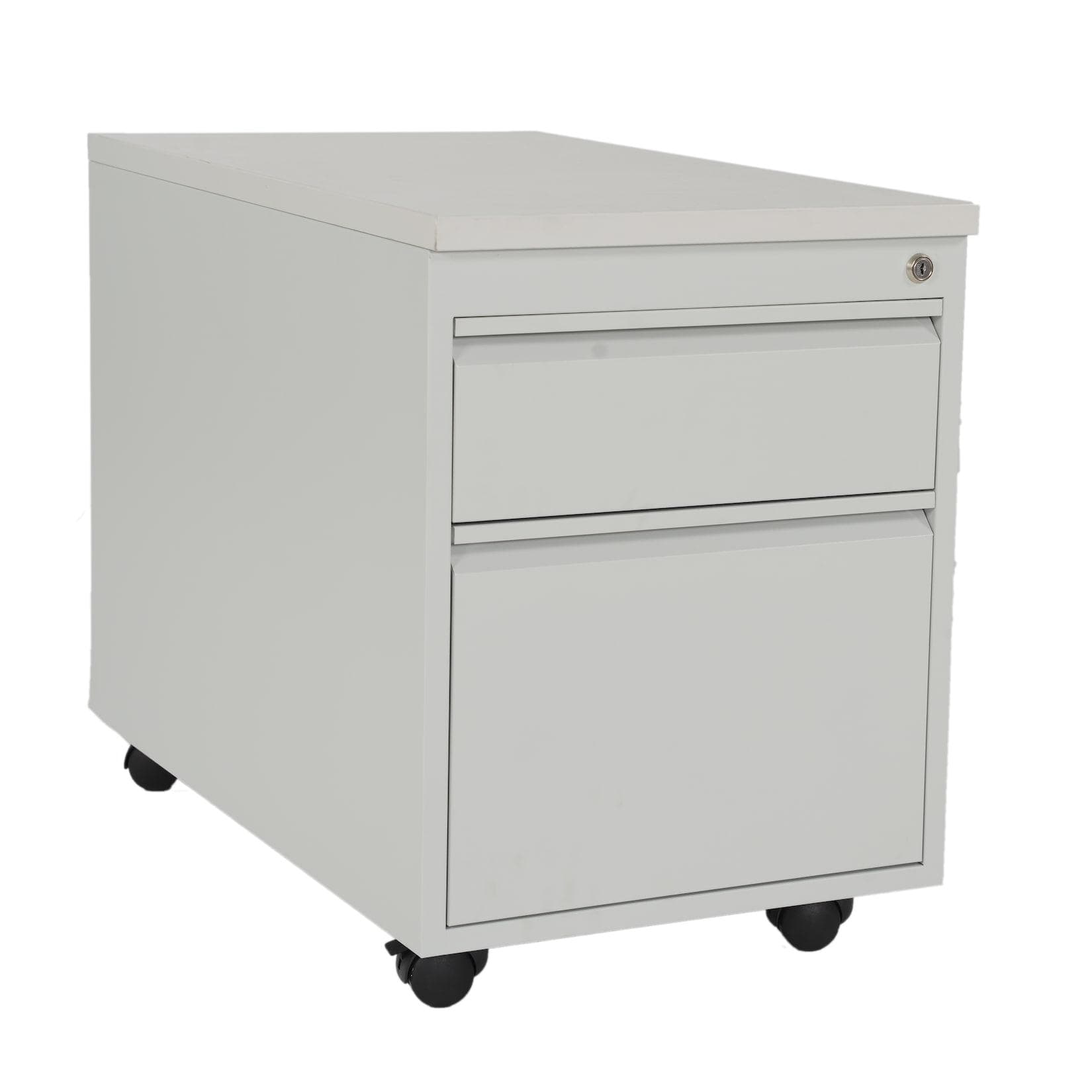 CEHA Rollcontainer ST790 mit Holztop 2 Schübe Lichtgrau