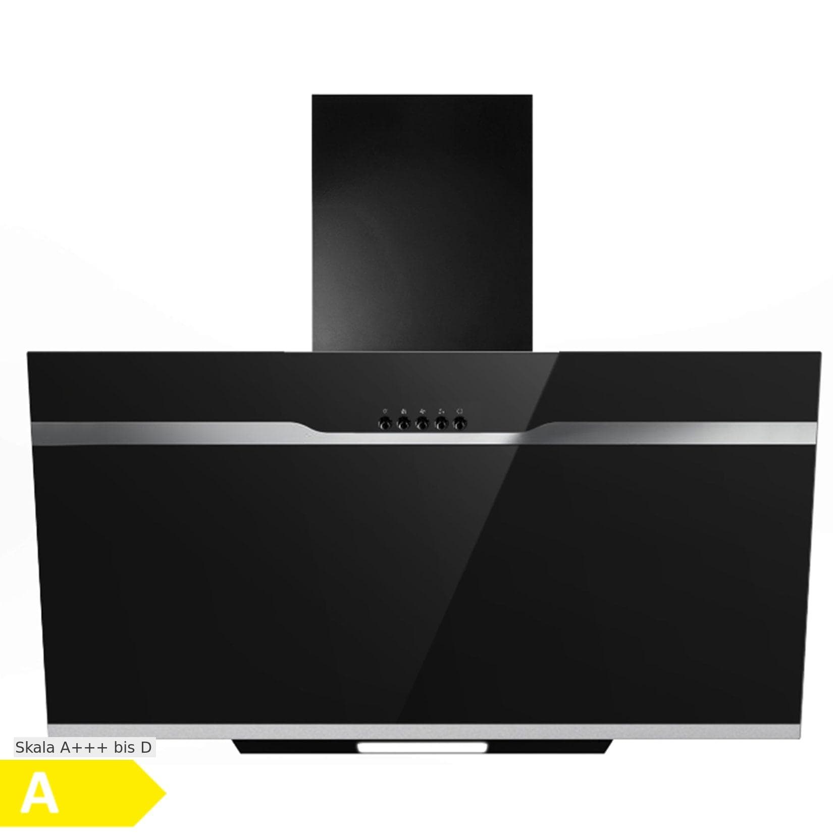 PKM Kopffreihaube DSH60-BL 60cm Glas Schwarz LED Dunstabzugshaube Umluft Abluft