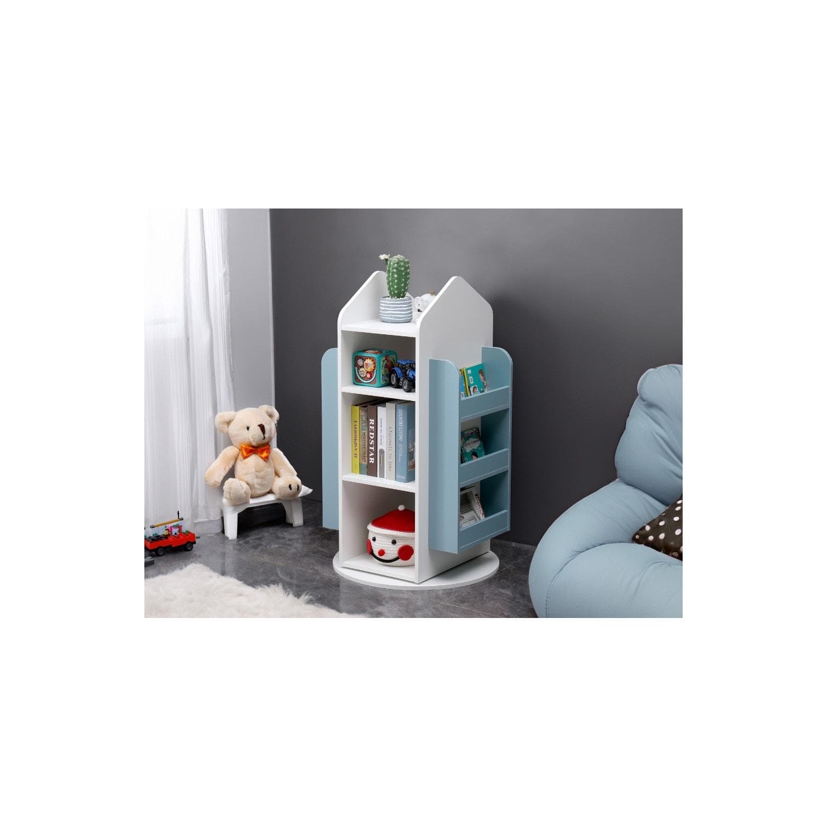 Drehbares Spielzeugregal für Kinderzimmer - 360° Aufbewahrungslösung