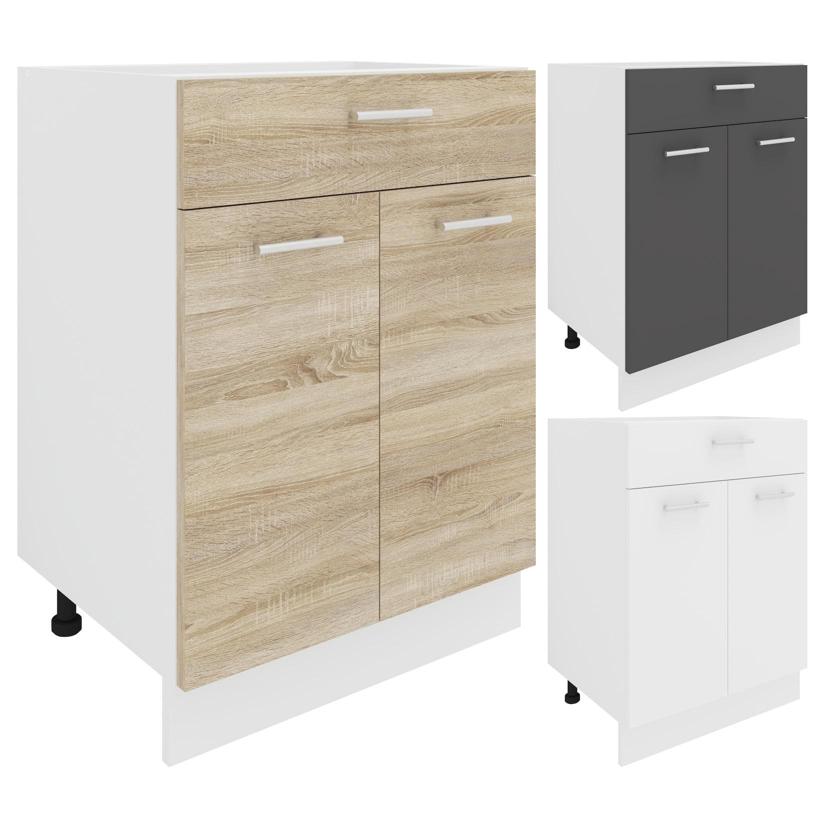 French Velvet Unterbau Küchenschrank mit Schublade