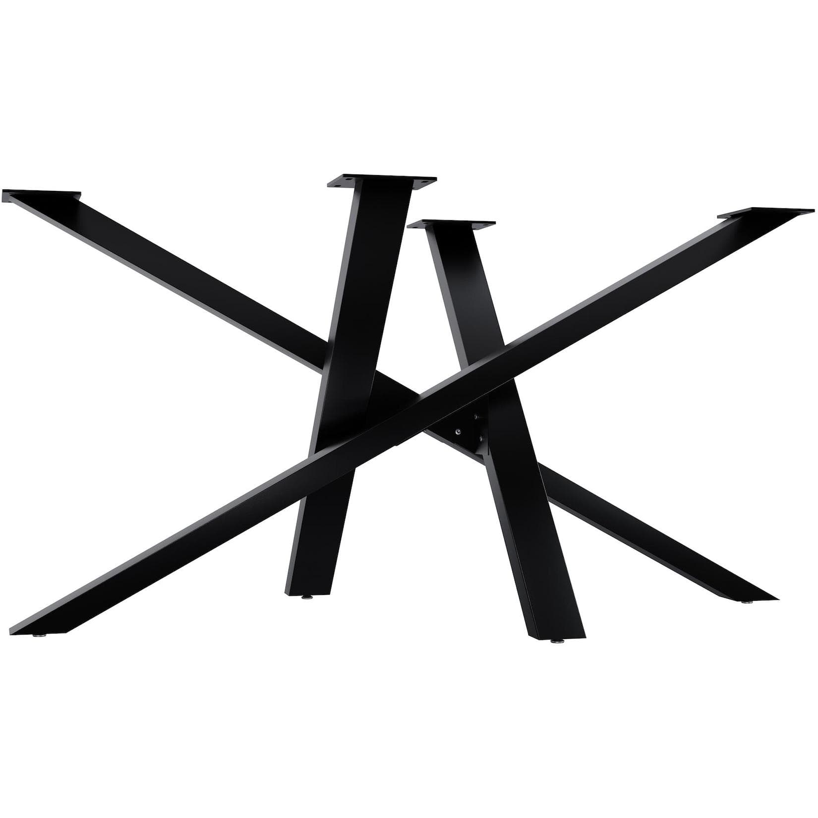 CLP Tischbeine Metall schwarz Finney, Tischgestell aus pulverbeschichtetem Stahl, Höhe 72 cm
