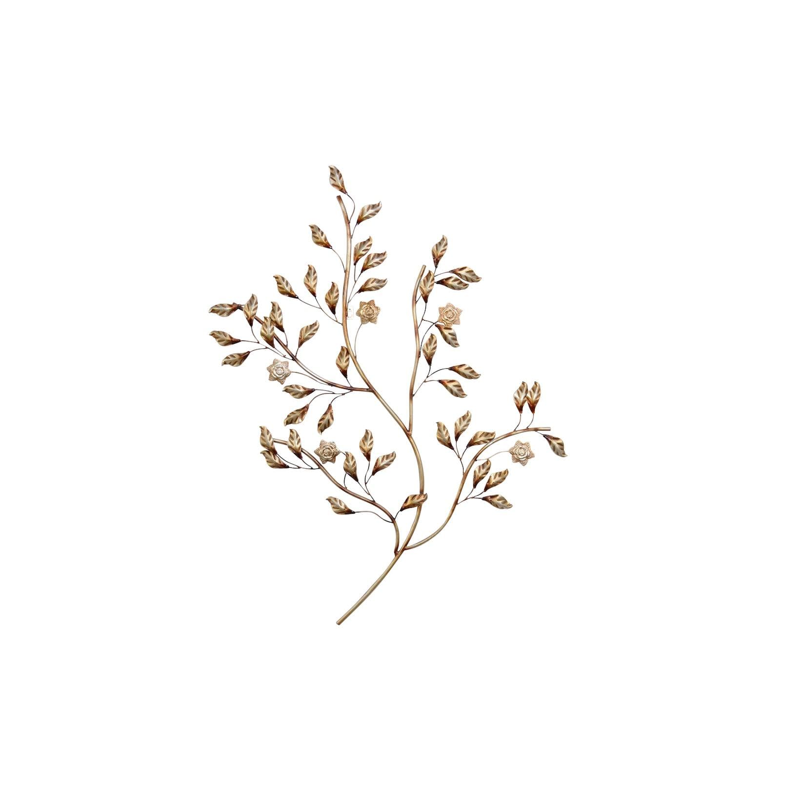 Wanddekoration Moni - Metall Zweig antik goldfarben