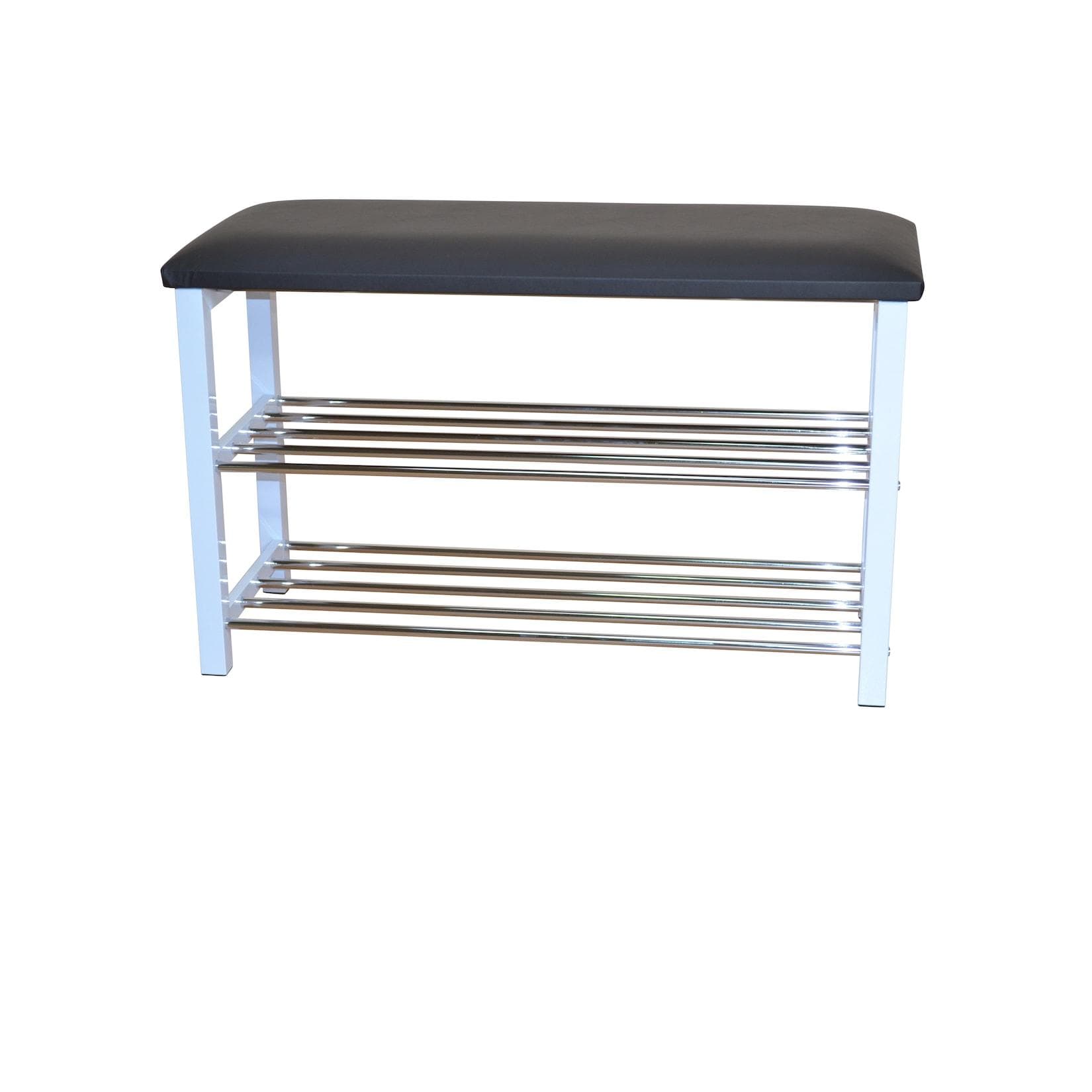 Netto-Online Sitzbank Schuhregal Schwarz Metall
