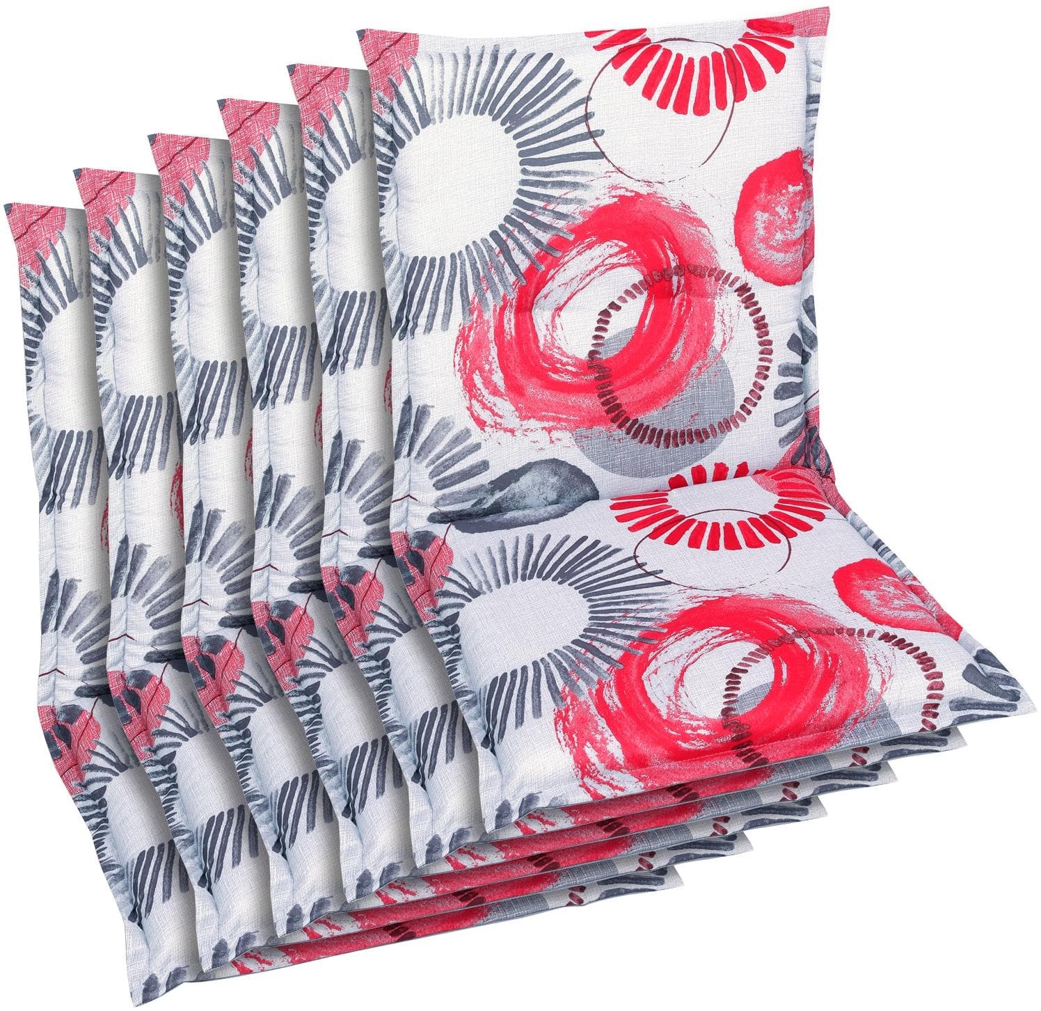 GO-DE Sitzauflage Spar-Set (6 St) - Hochwertige Schaumstofffüllung für Gartenstühle