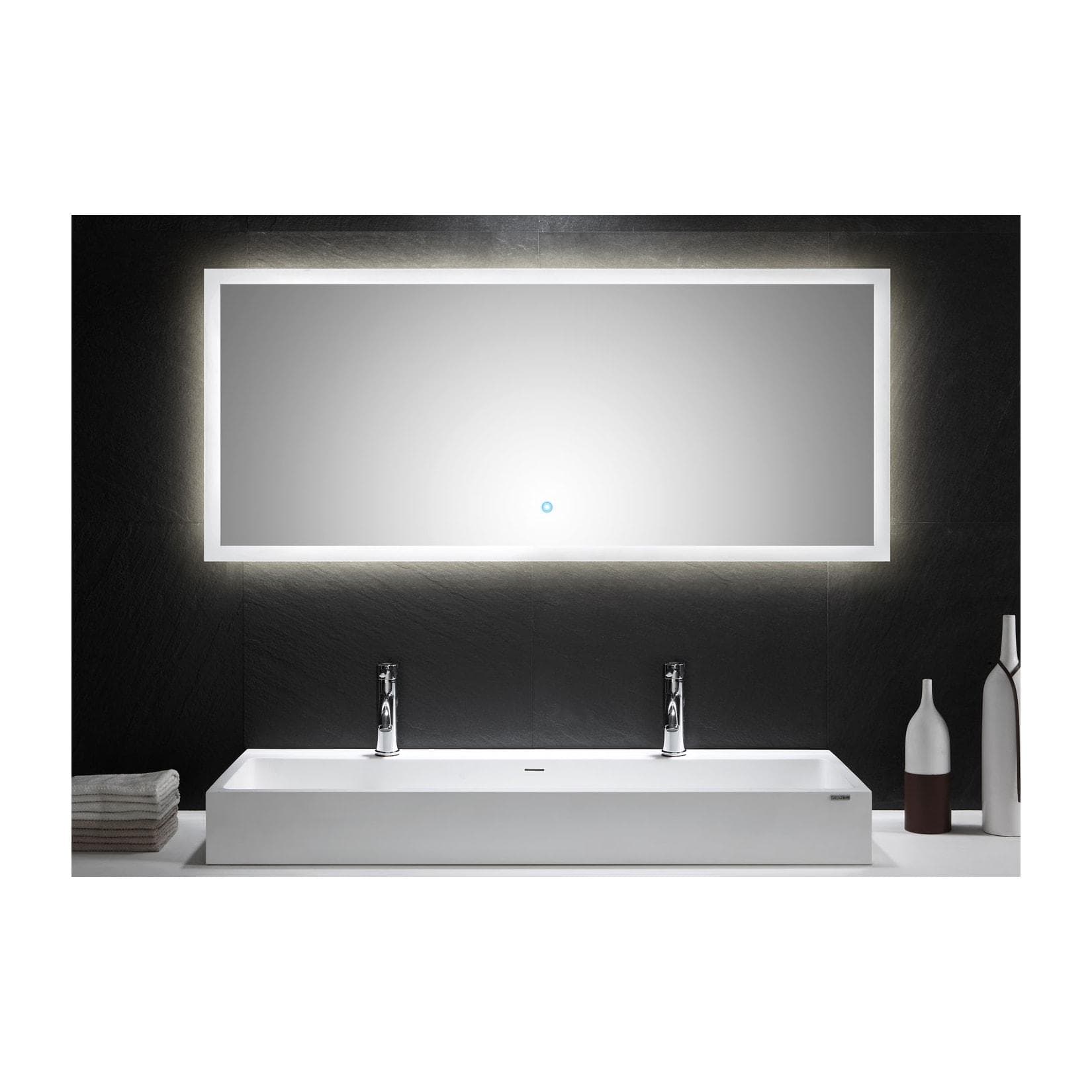 Posseik LED Spiegel 140x60 cm mit Touch-Bedienung