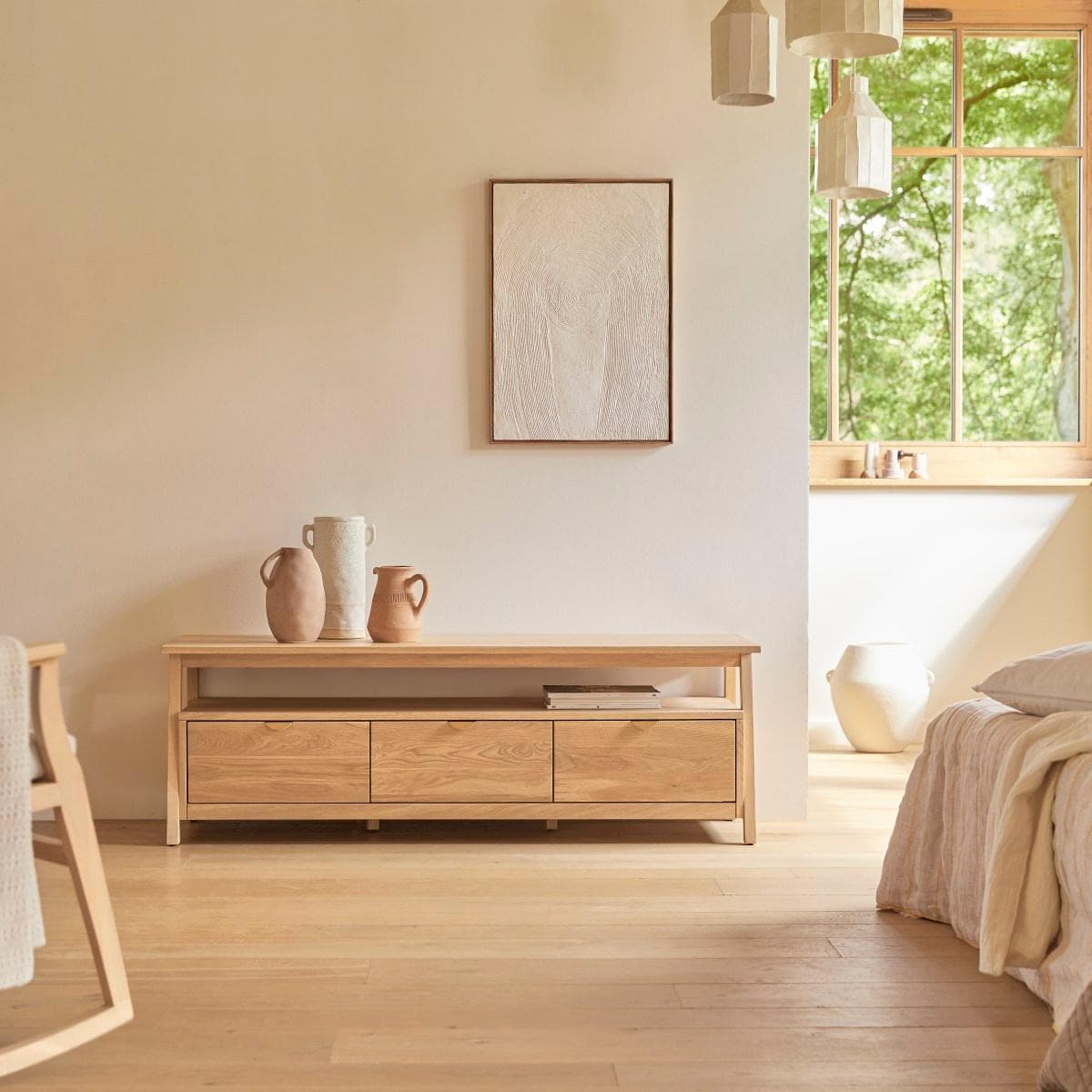 Tikamoon TV-Bank Pola Eichenholz Braun