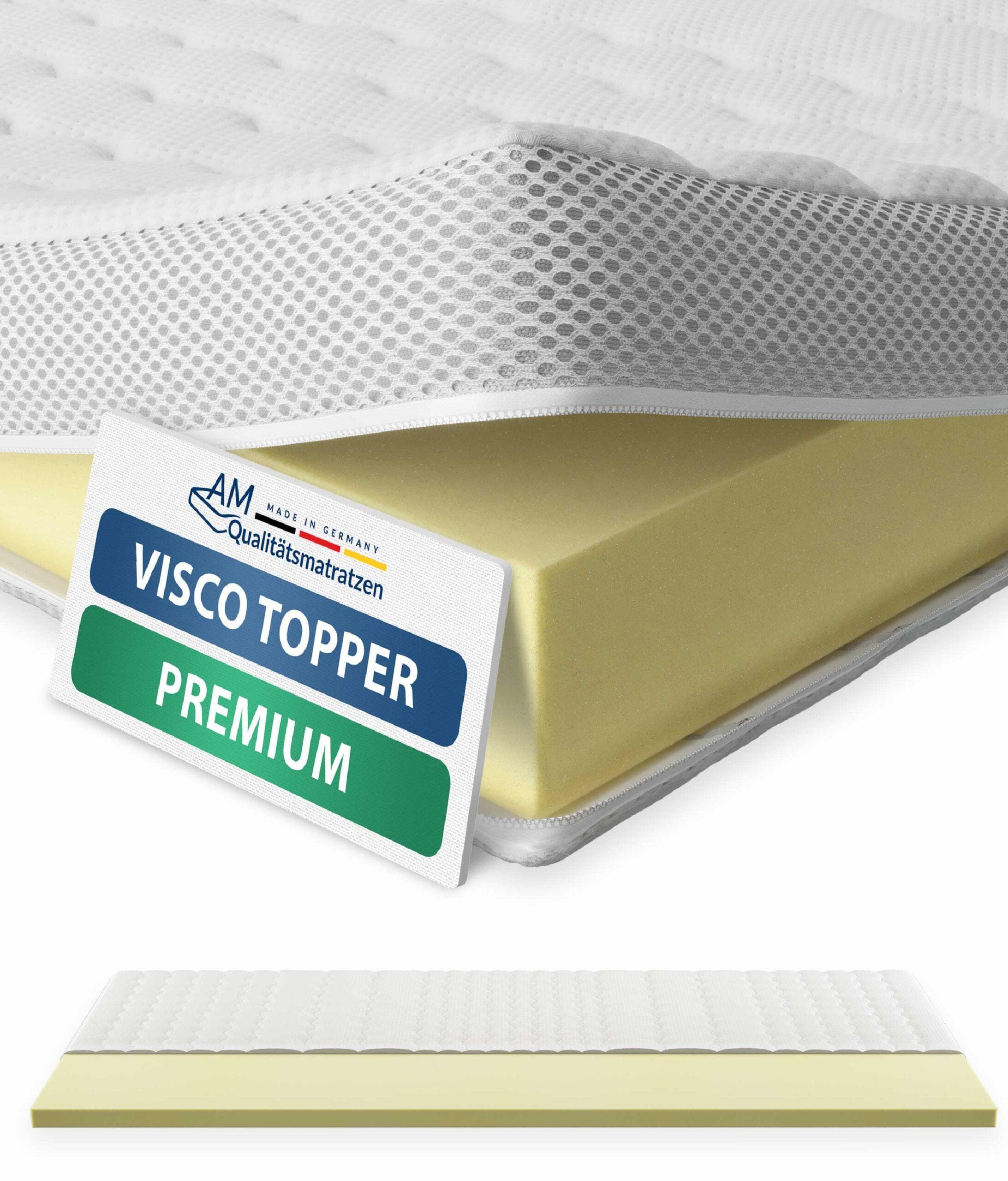 AM Qualitätsmatratzen Premium Visco-Topper: Druckentlastend & Memory Foam