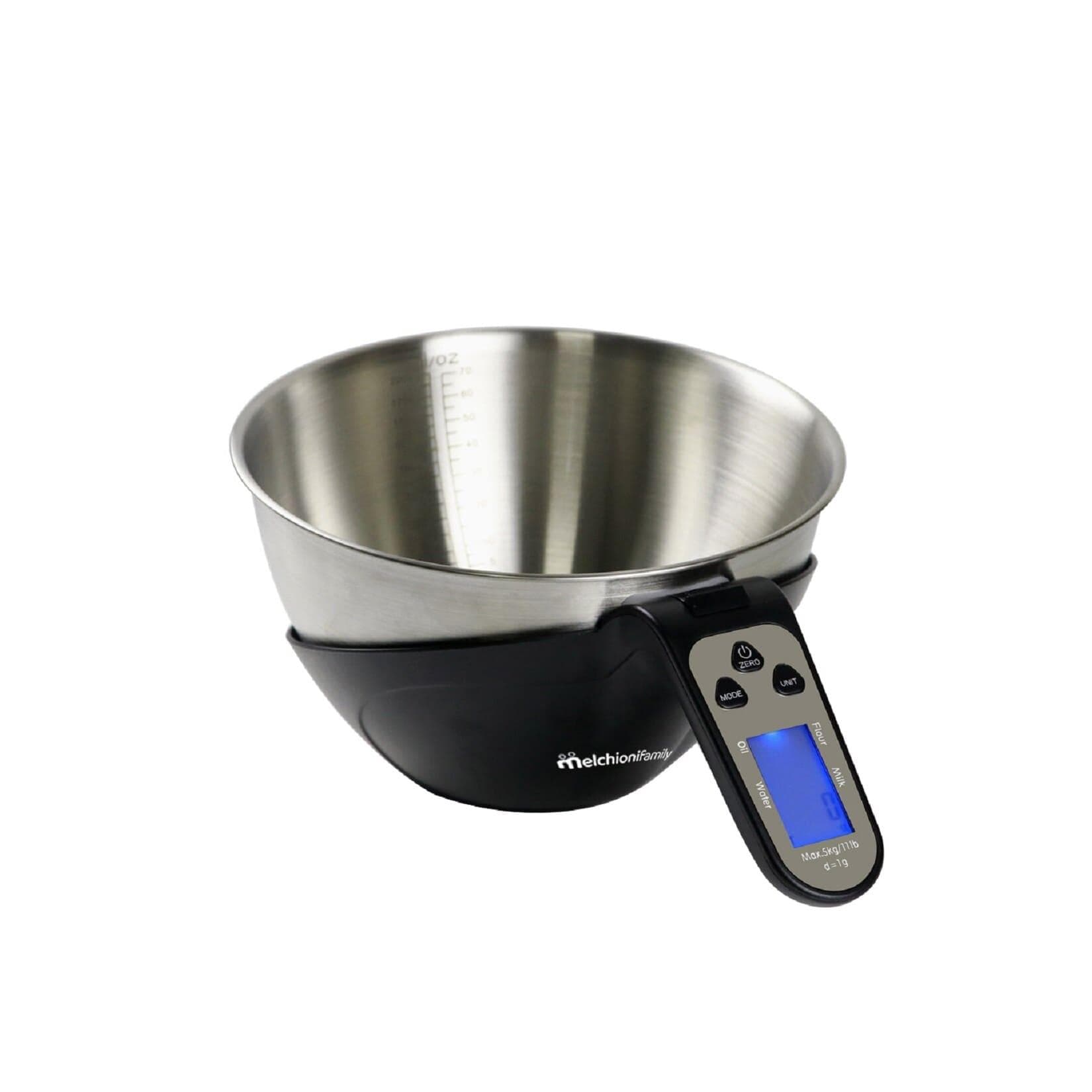 EQUILIBRA Küchenwaage mit Edelstahlschüssel 5 kg Kapazität