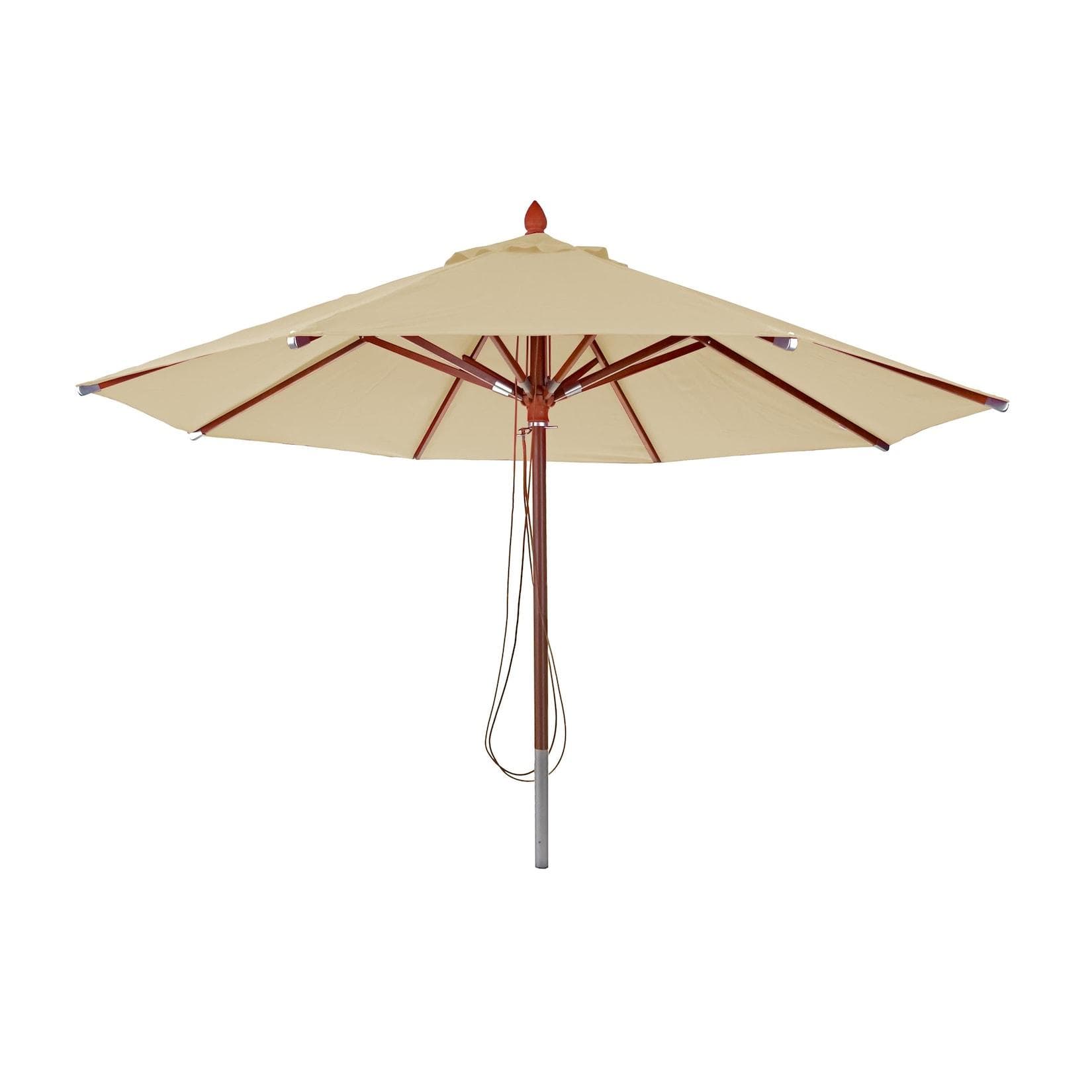 Gastronomie Holz-Sonnenschirm MCW-C57 4m Creme Polyester/Holz