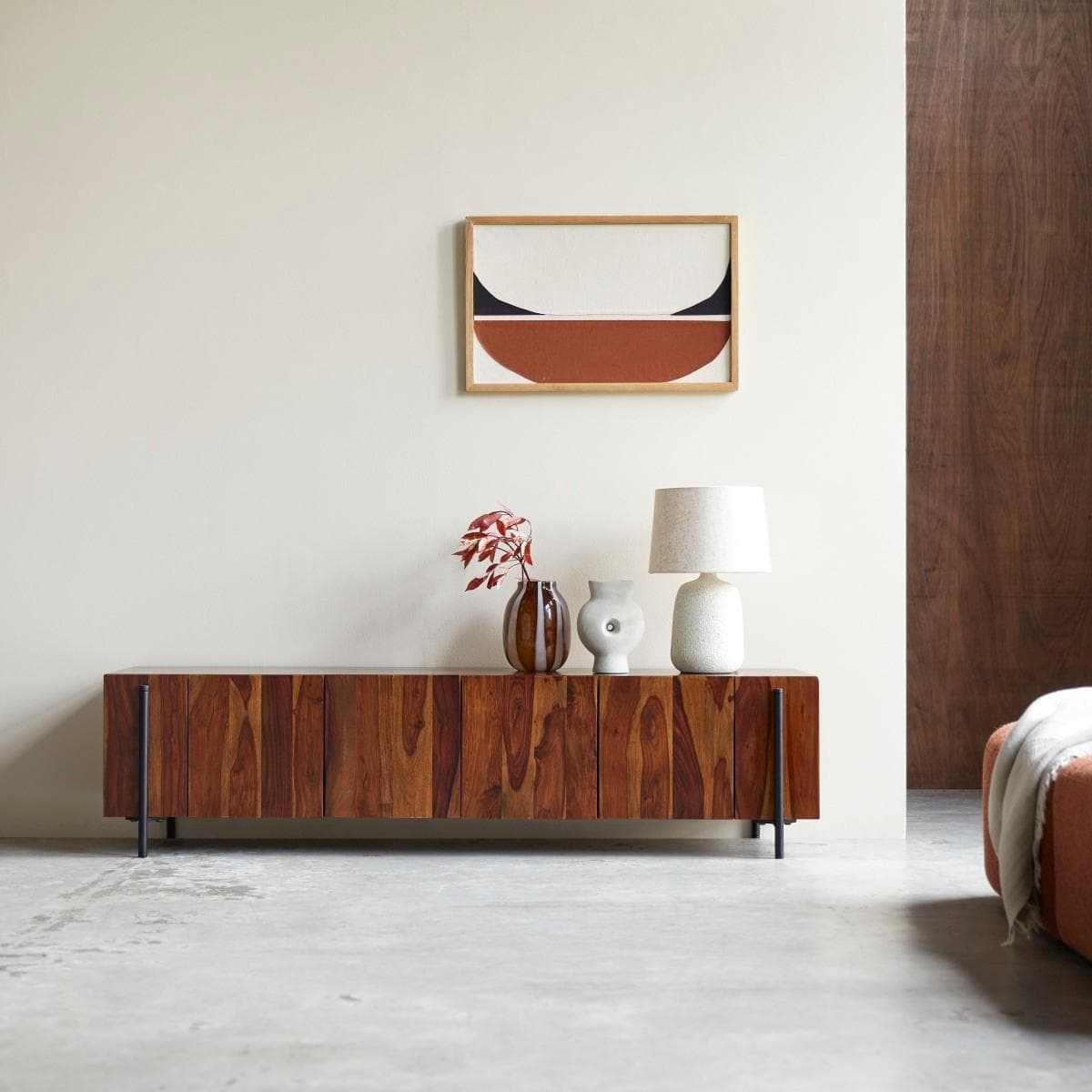 Tikamoon TV-Möbel Honorine Dunkelbraun Palisanderholz