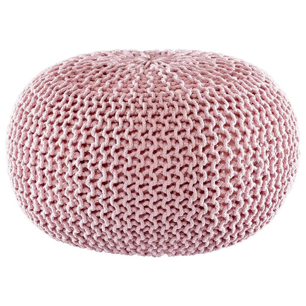 Linea Natura Pouf Rosa Textil Einfarbig
