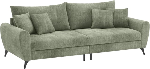 Mr. Couch Big-Sofa Blackburn II - Kaltschaumpolsterung, Mattschwarze Füße