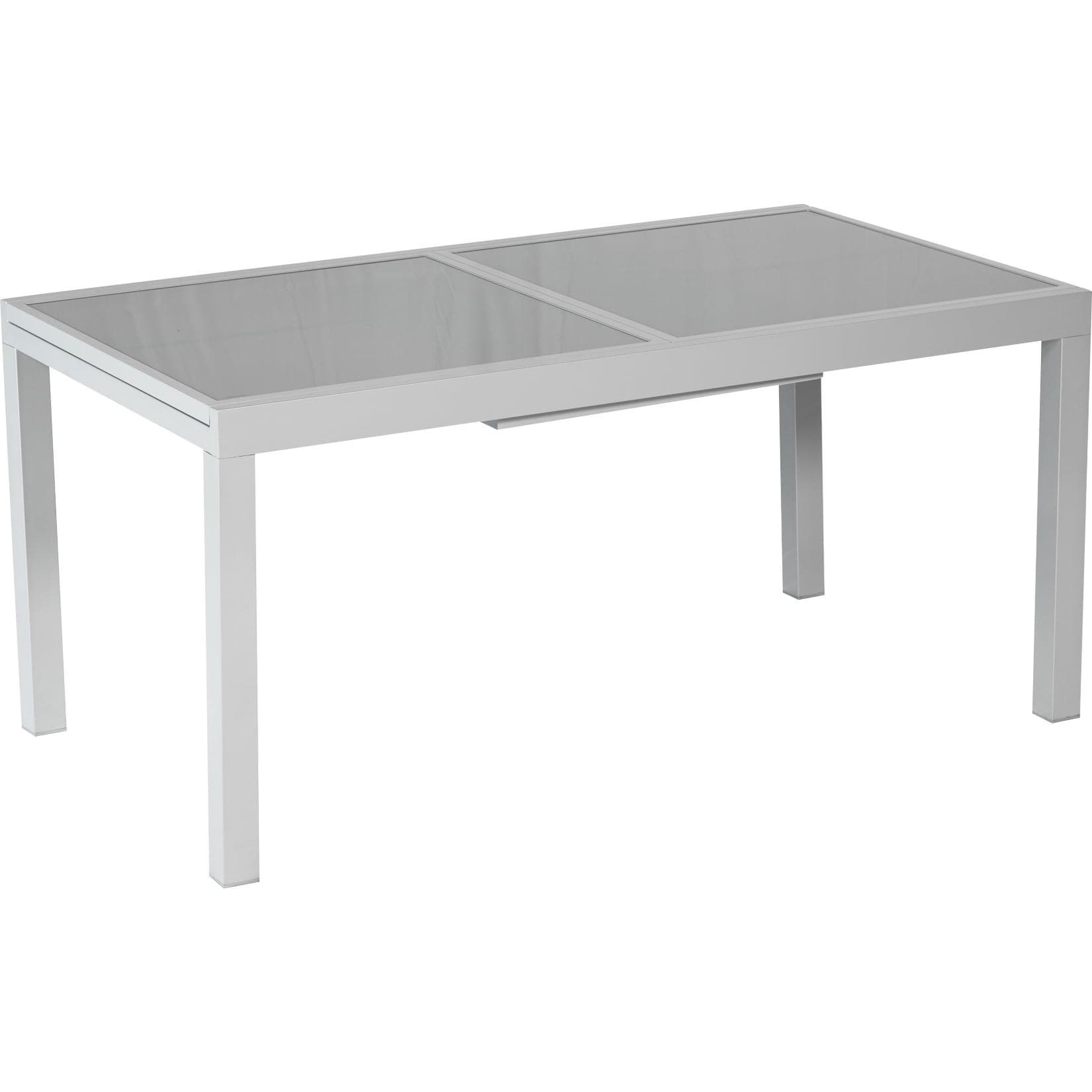 Merxx Ausziehtisch Amalfi Aluminium und Glas