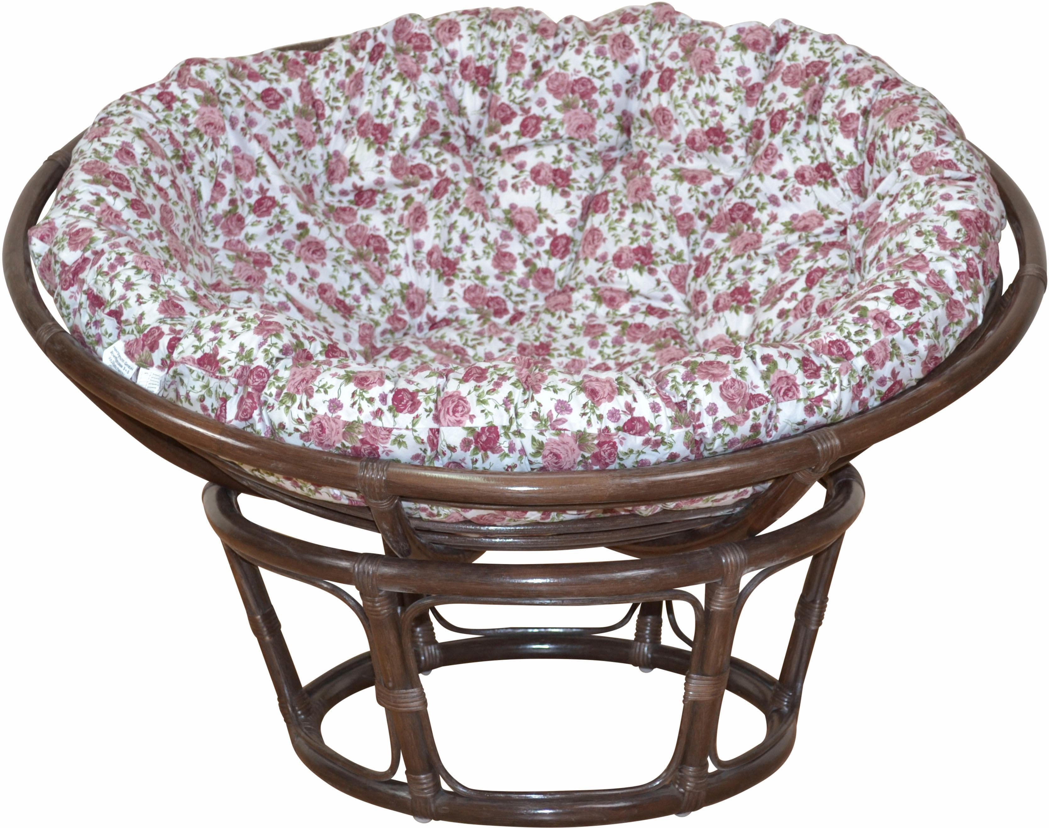 Rattanstuhl HOME AFFAIRE Braun/Rosa Ø110cm Rattan