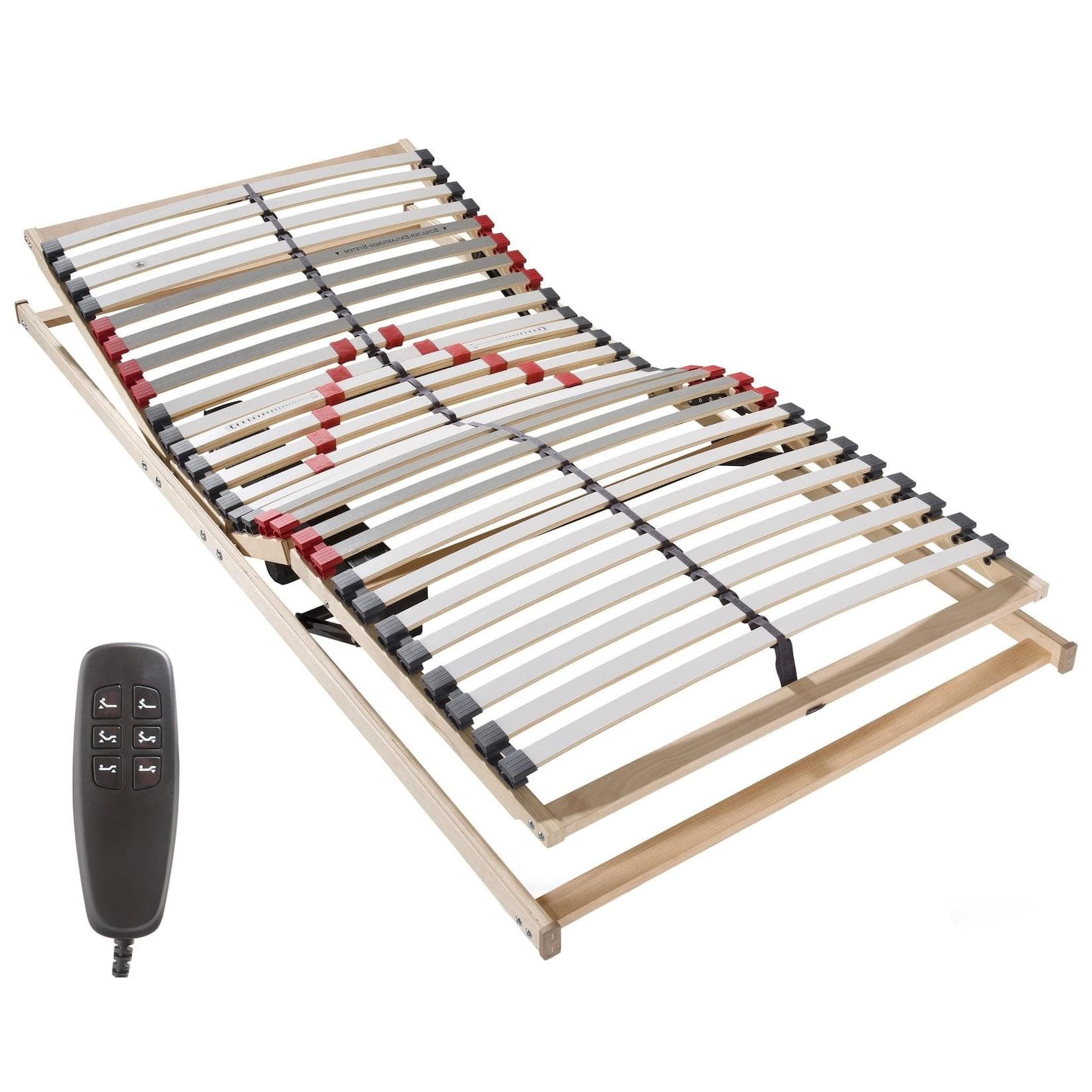 Manuell oder elektrisch verstellbarer Lattenrost mit Härte-Anpassung