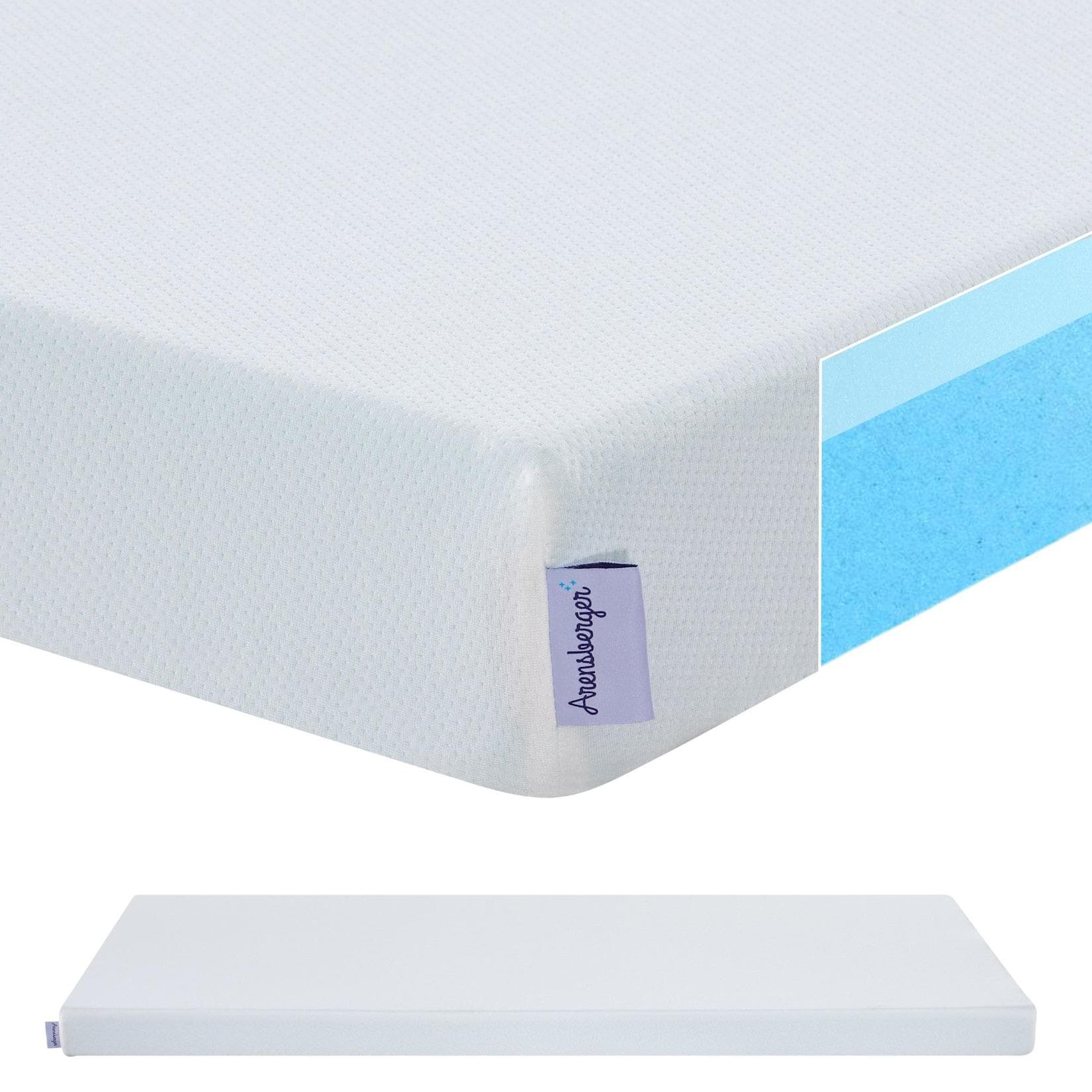 Arensberger Matratzen Topper LUXURY 180x200cm Gelschaum und Memory Gel Foam Matratzentopper