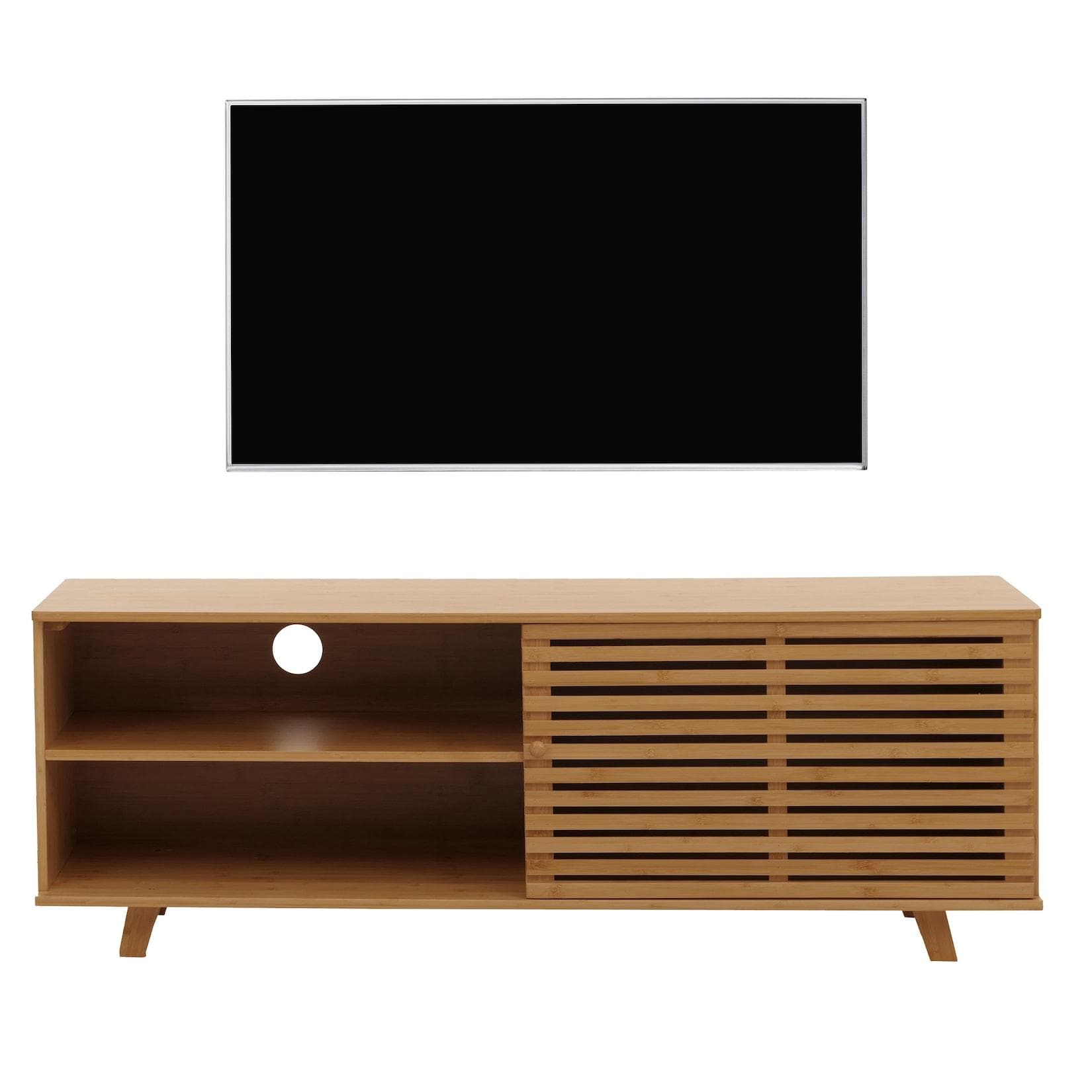 MCW Bambus TV-Rack N80: Nachhaltiges Design mit Abgerundeten Kanten