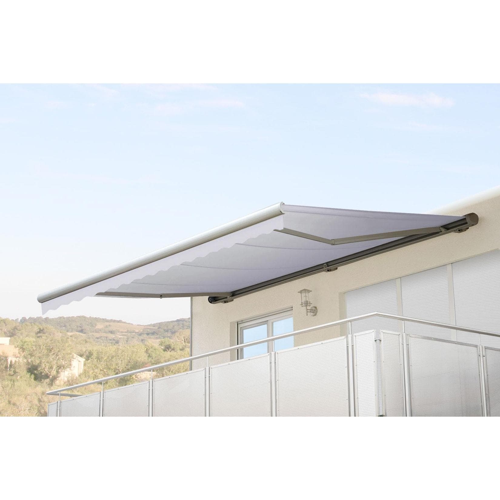 MCW Elektrische Kassetten-Markise Vollkassette 5x3m Acryl Creme