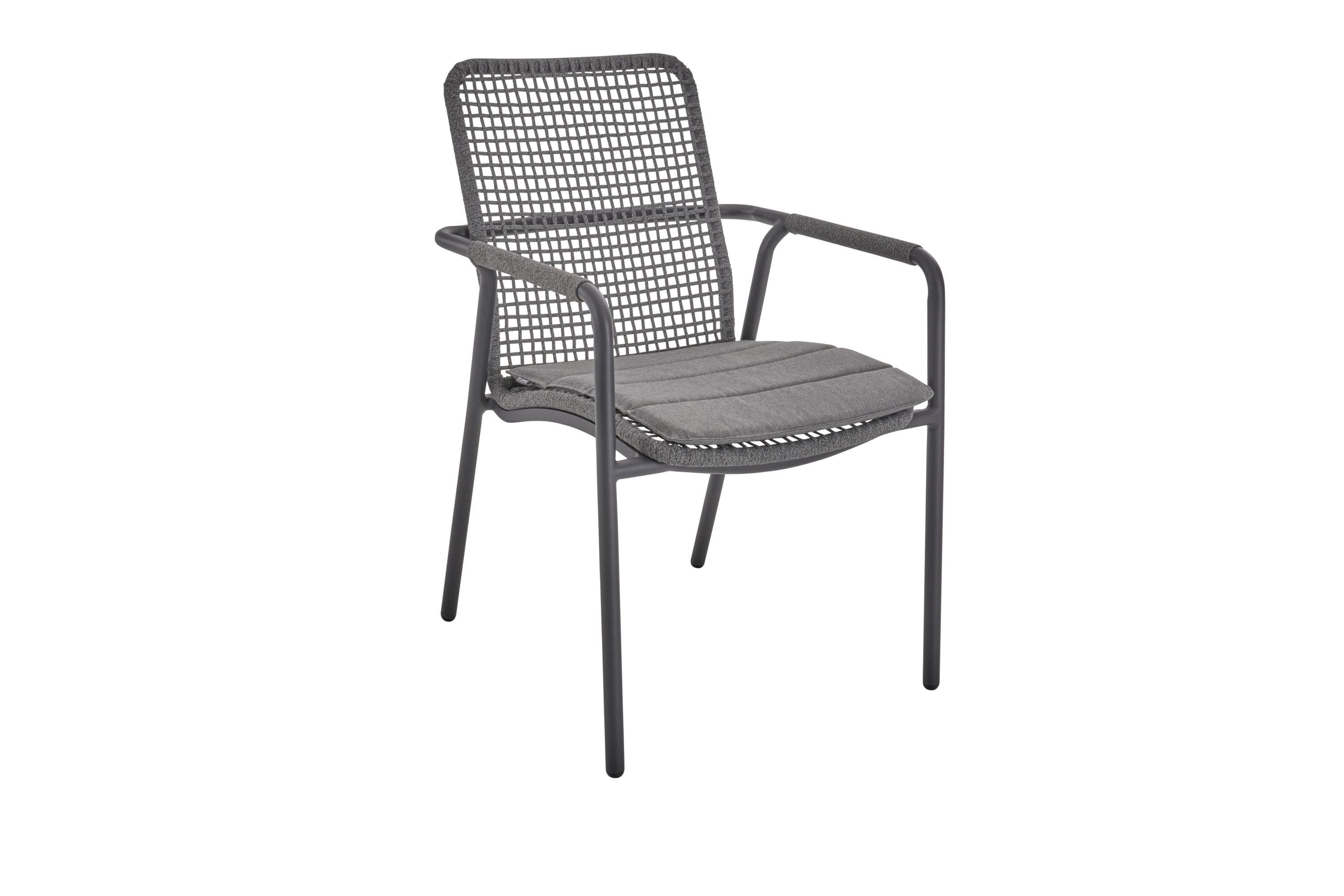 Outdoor REPTON Stapelstuhl Aluminium Grau Gartenstuhl