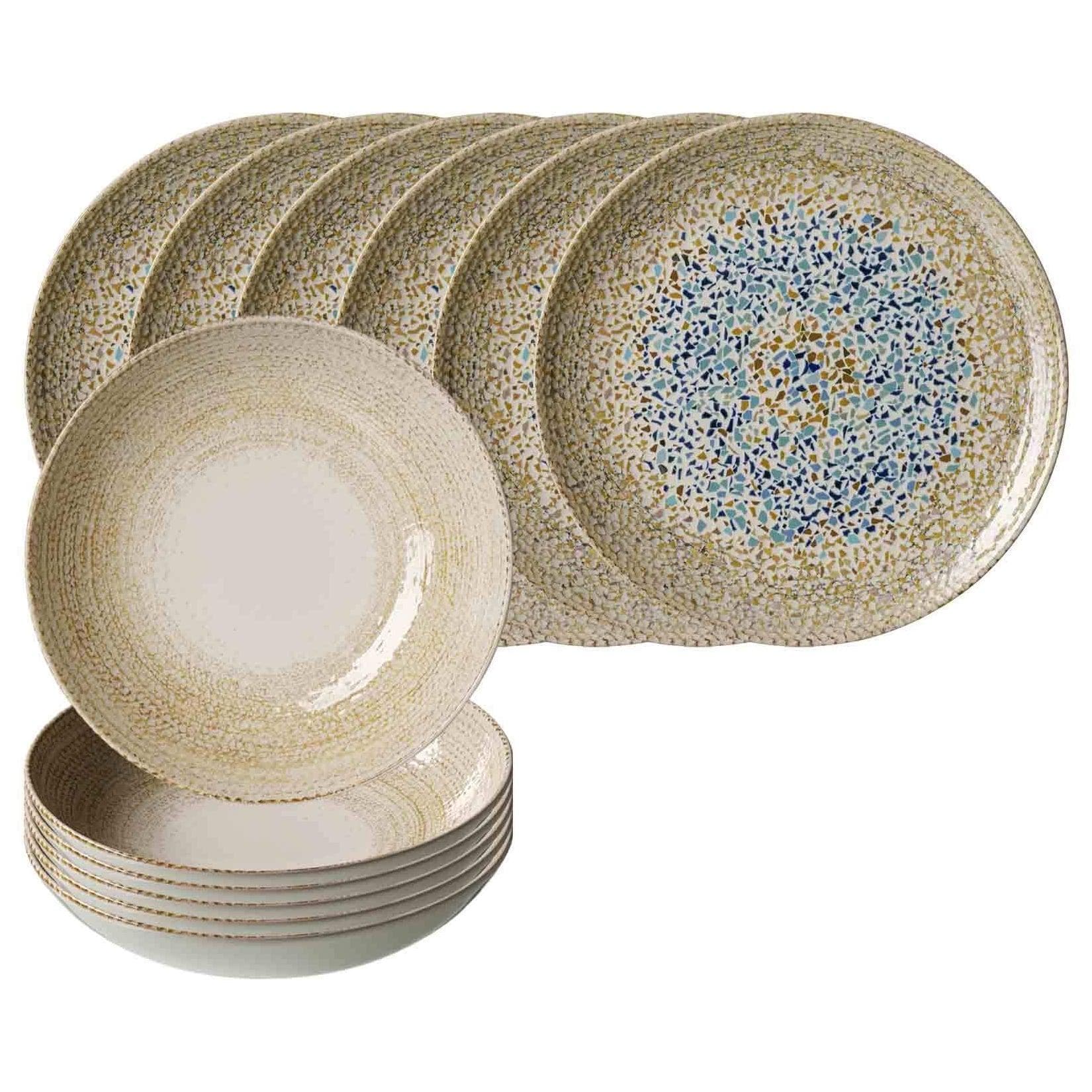 Ritzenhoff & Breker Tafelservice Rimini 12er Set Beige/Grau