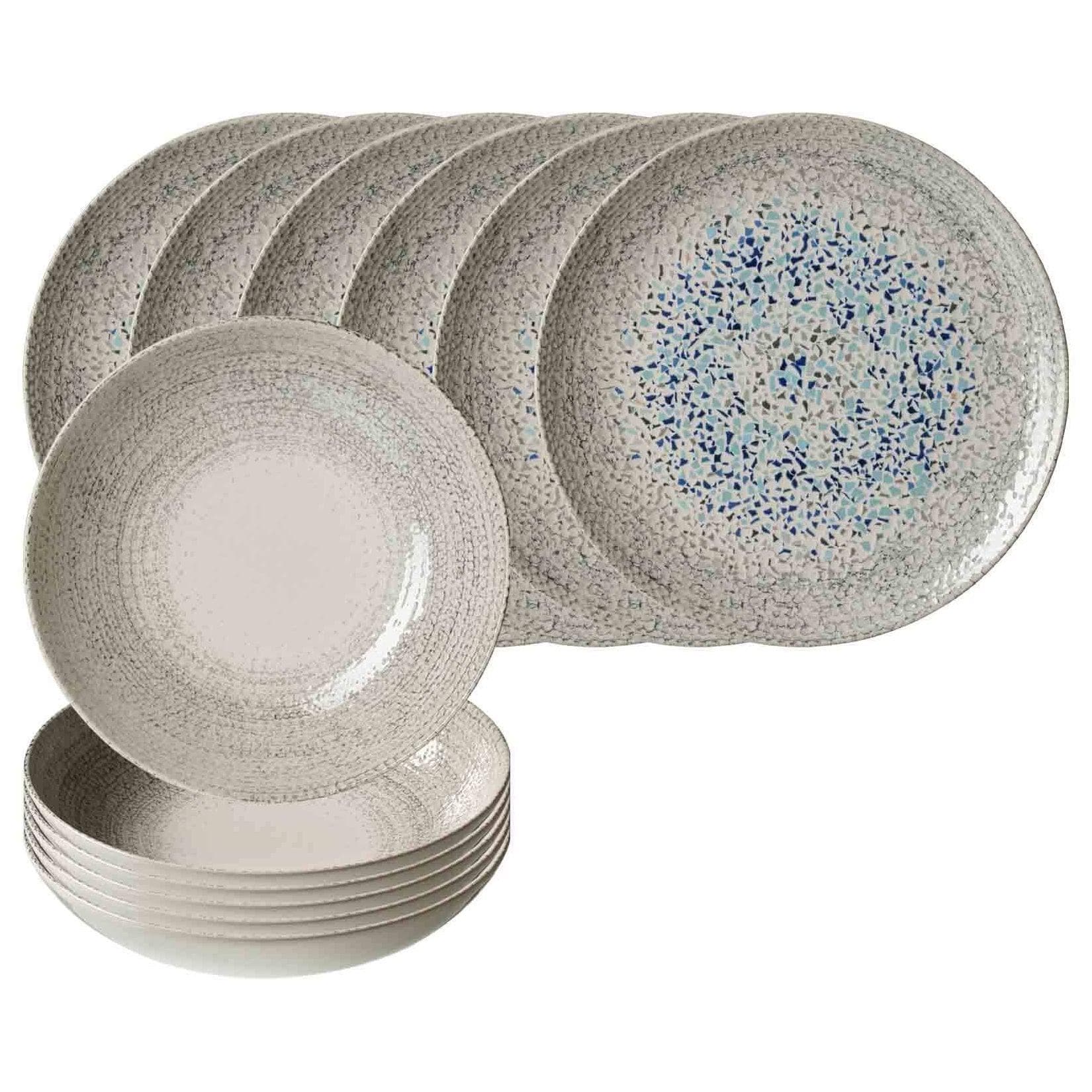 Ritzenhoff & Breker Tafelservice Rimini 12er Set Mosaik Stone
