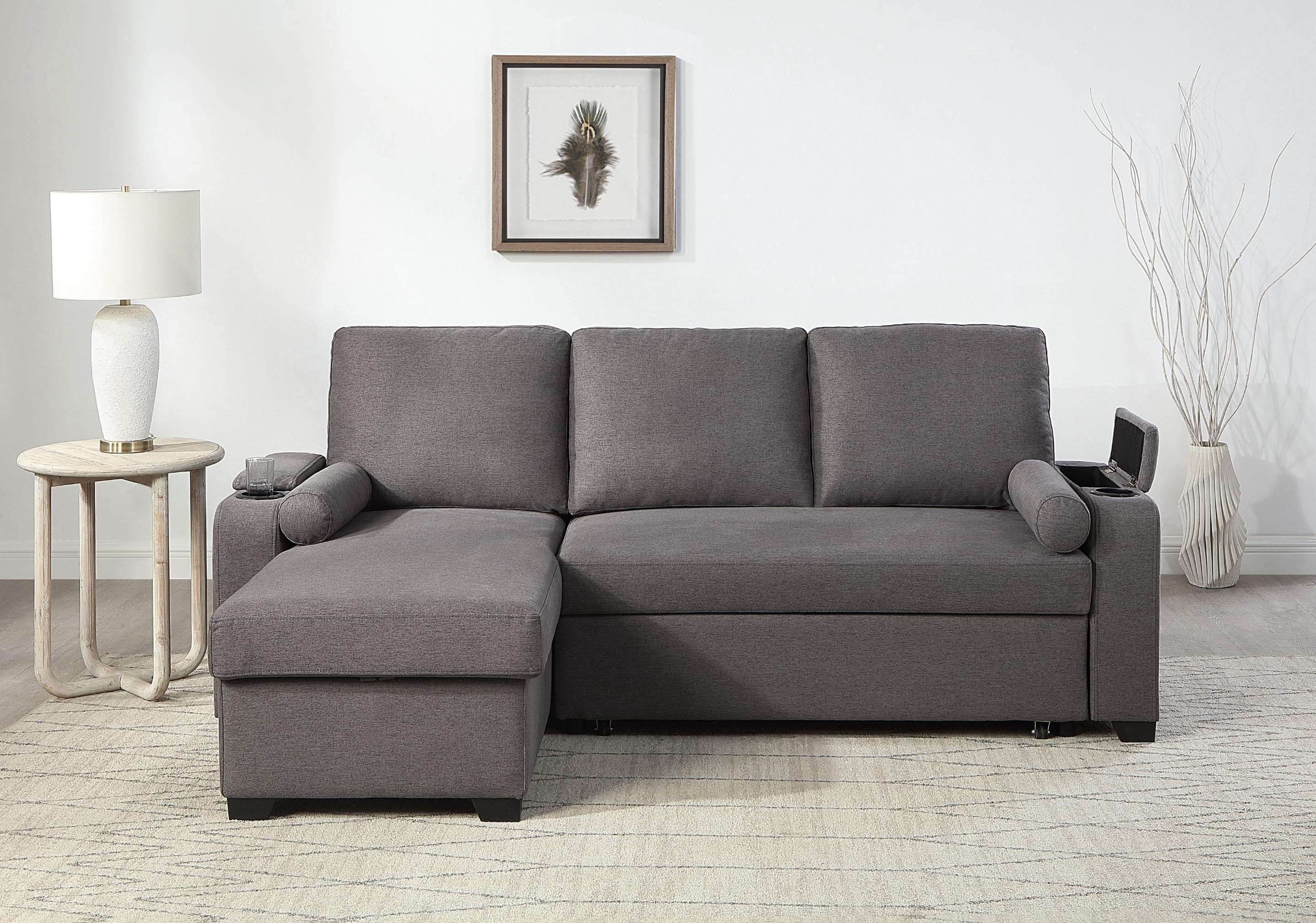 ATLANTIC Home Collection Gorje Ecksofa: Schlaffunktion & Stauraum