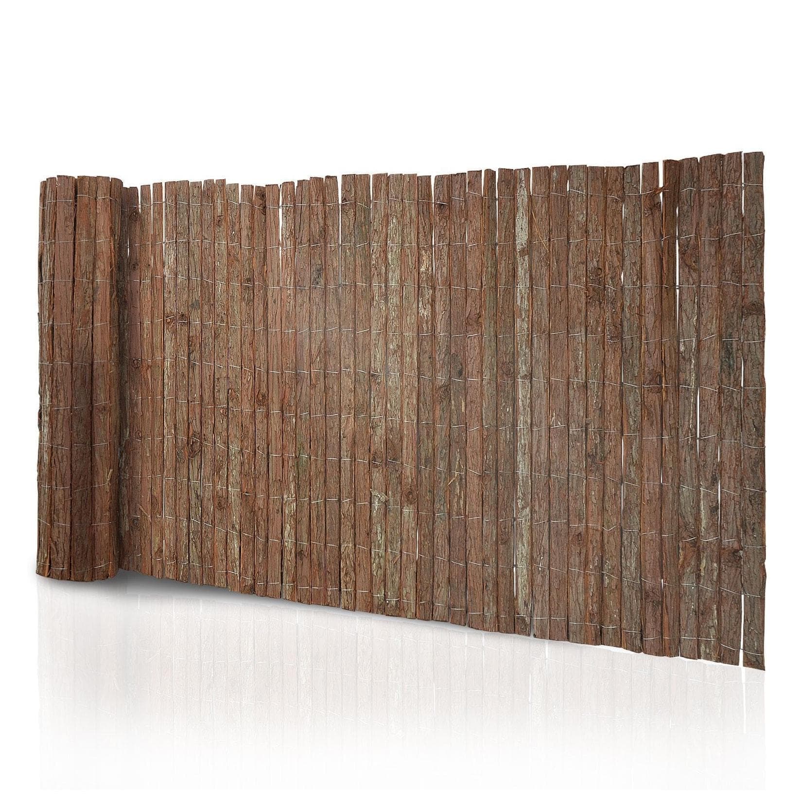 casa pura Rindenmatte Natürlicher Sichtschutzzaun für Balkon & Terrasse