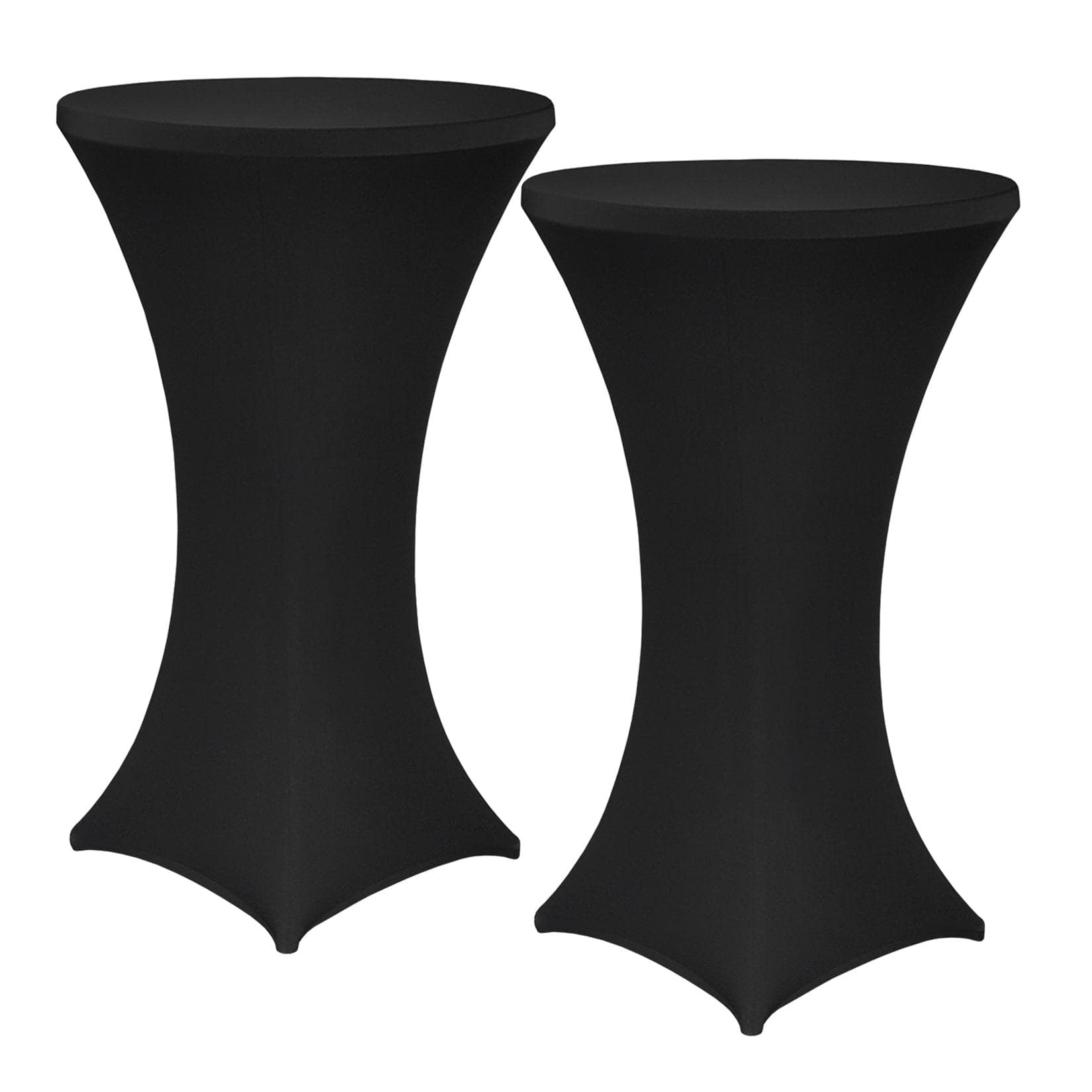 NYVI Stehtischhussen Gala - Premium Stretchhussen in Weiß, Schwarz & Rot