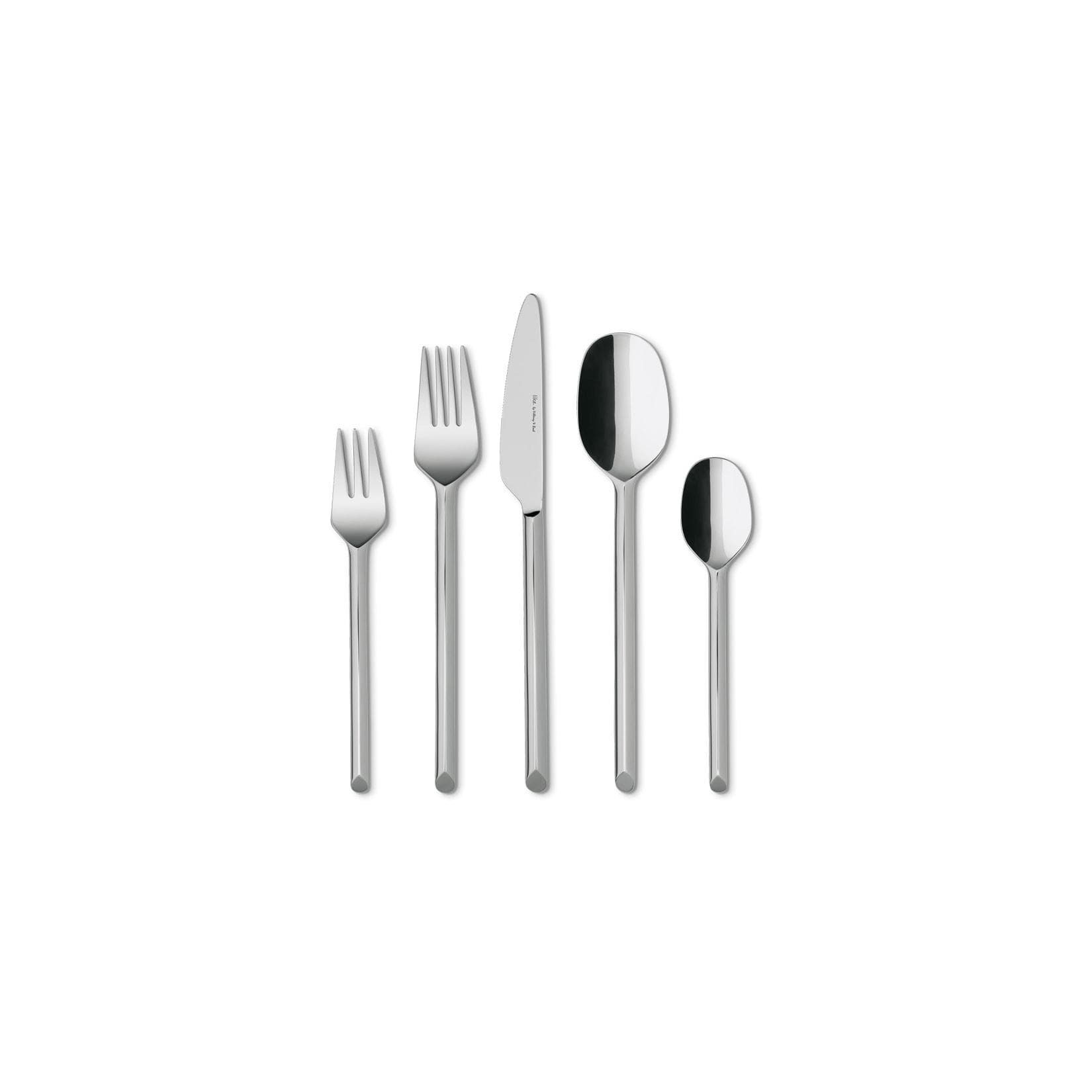 LIKE. BY VILLEROY & BOCH Besteck-Set 20-tlg. Silber Organisches Design