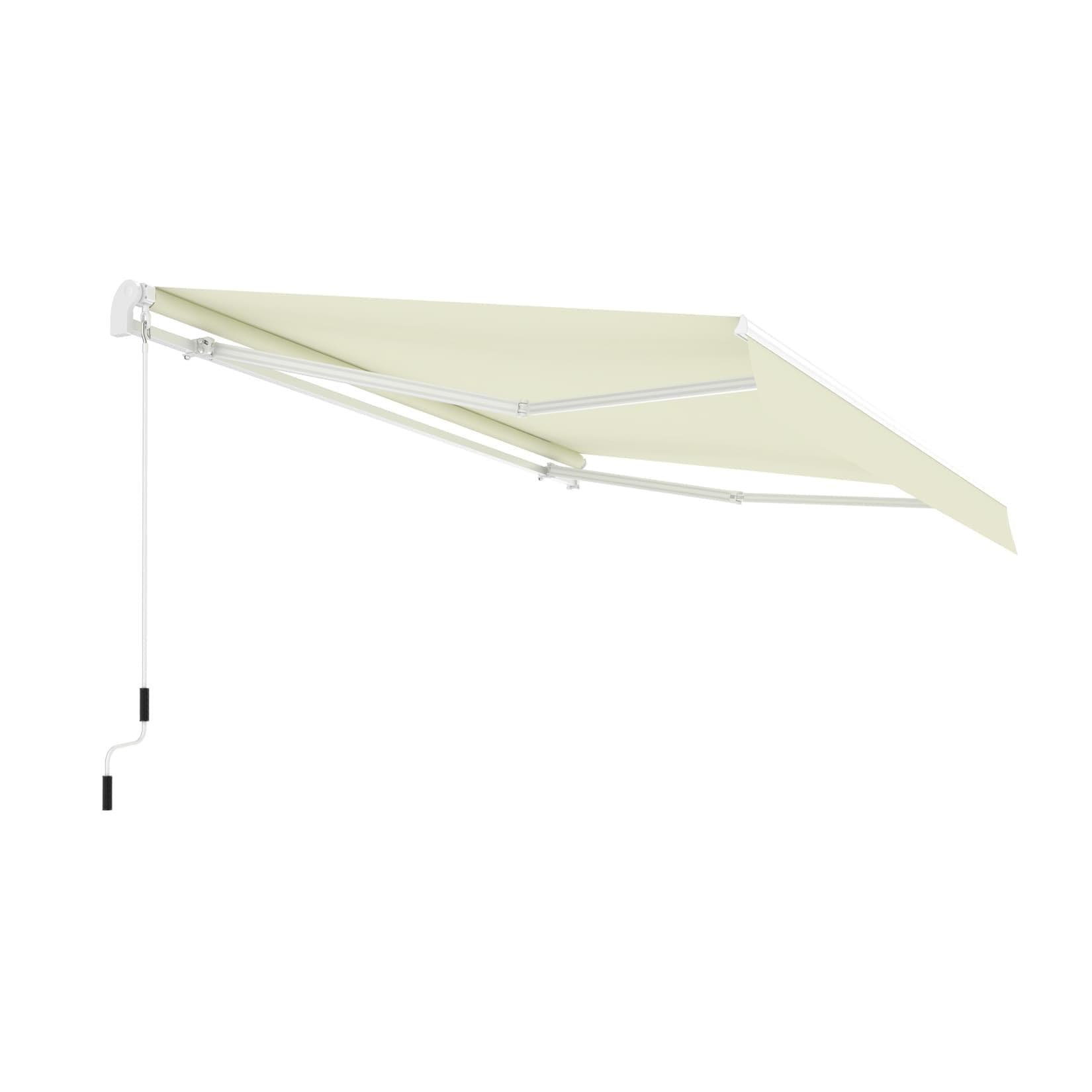 Markise Gelenkarmmarkise 3.95 x 2.95 m beige UV-Schutz Wasserbeständig Terrasse Balkon Garten