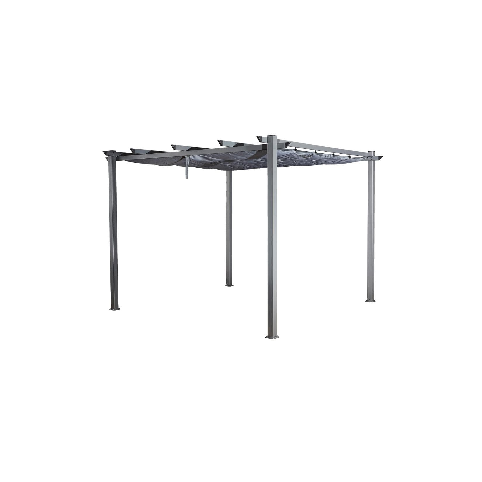 Pavillon Gartenpavillon 3x4m Luxor Anthrazit Aluminium UV-Schutz