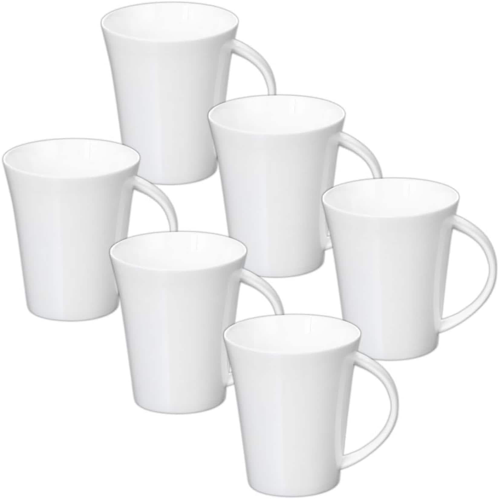 Wilmax Porzellan Tassen 6er-Set 380 ml Kaffeebecher für Tee & Kaffee