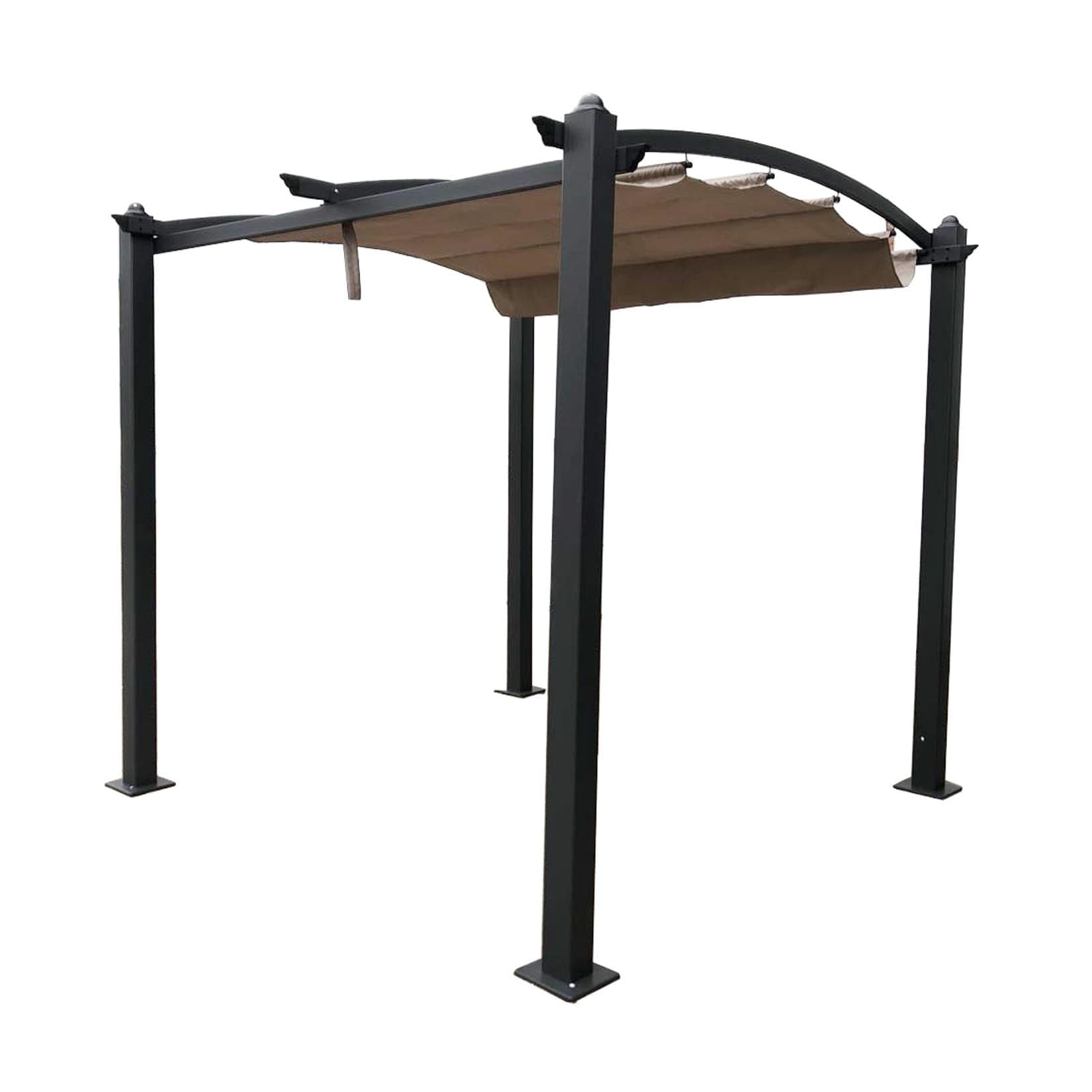 Pavillon Gartenpavillon 3x3m Braun GISEH UV-Schutz Wasserabweisende Überdachung Sonnenschutz