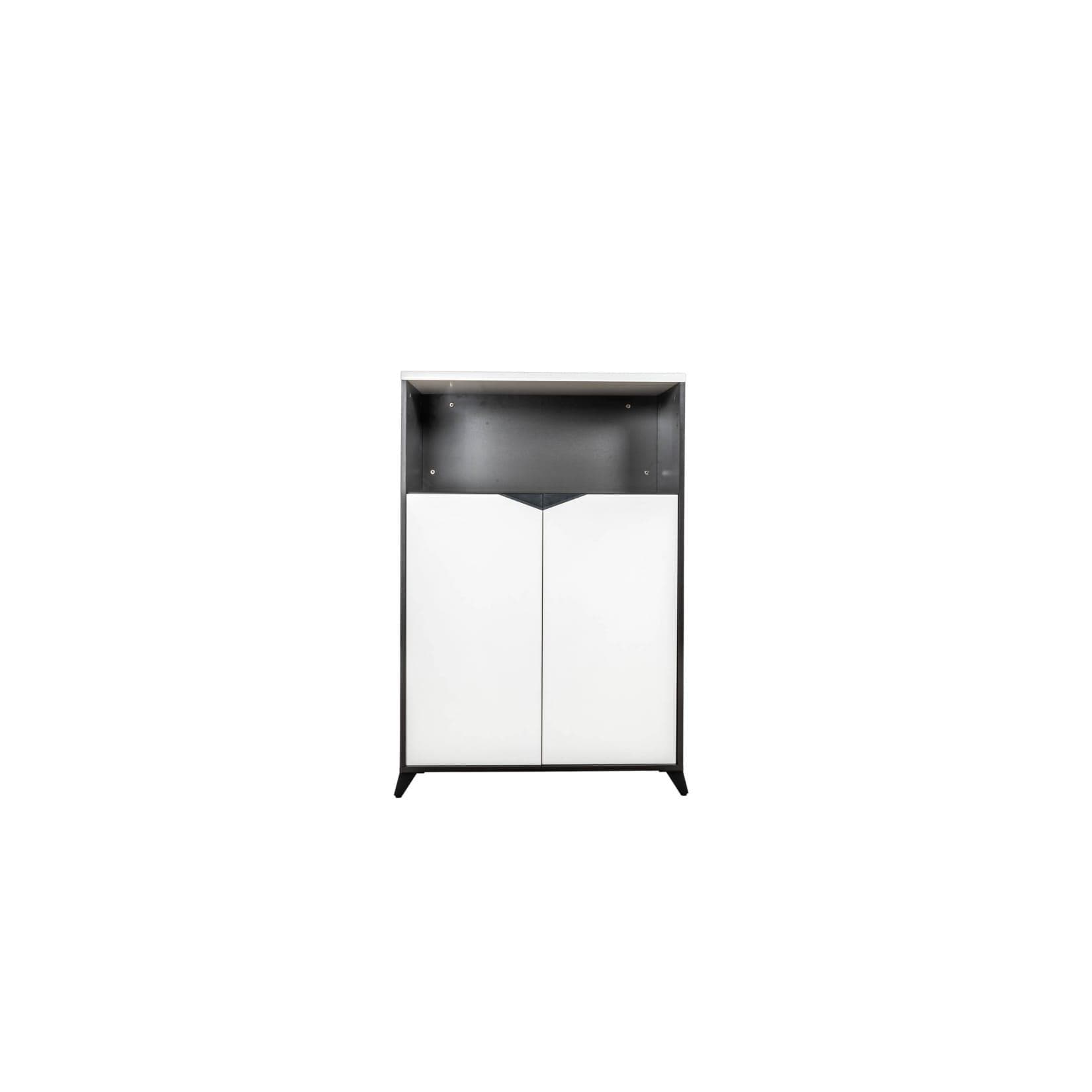 Büroschrank Claudio Schwarz/Weiß 80x40x120 cm