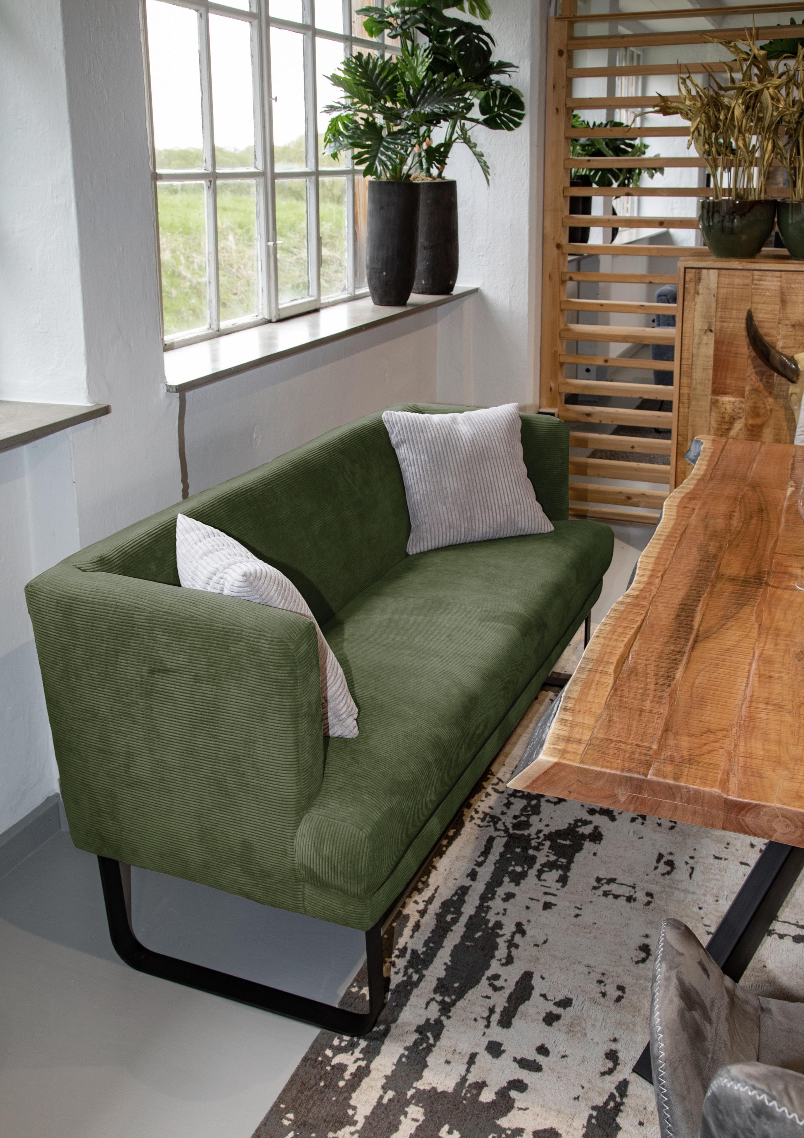 GUTMANN FACTORY Küchensofa Grün Cord