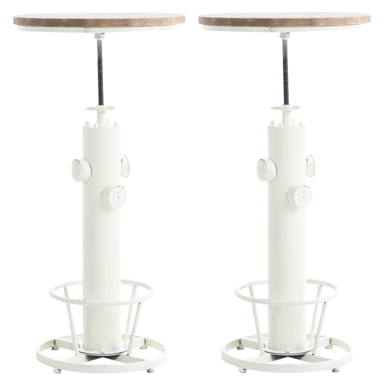 CLP Bartisch Ruhr Set: Höhenverstellbare Stehtische aus Kiefernholz und Metall