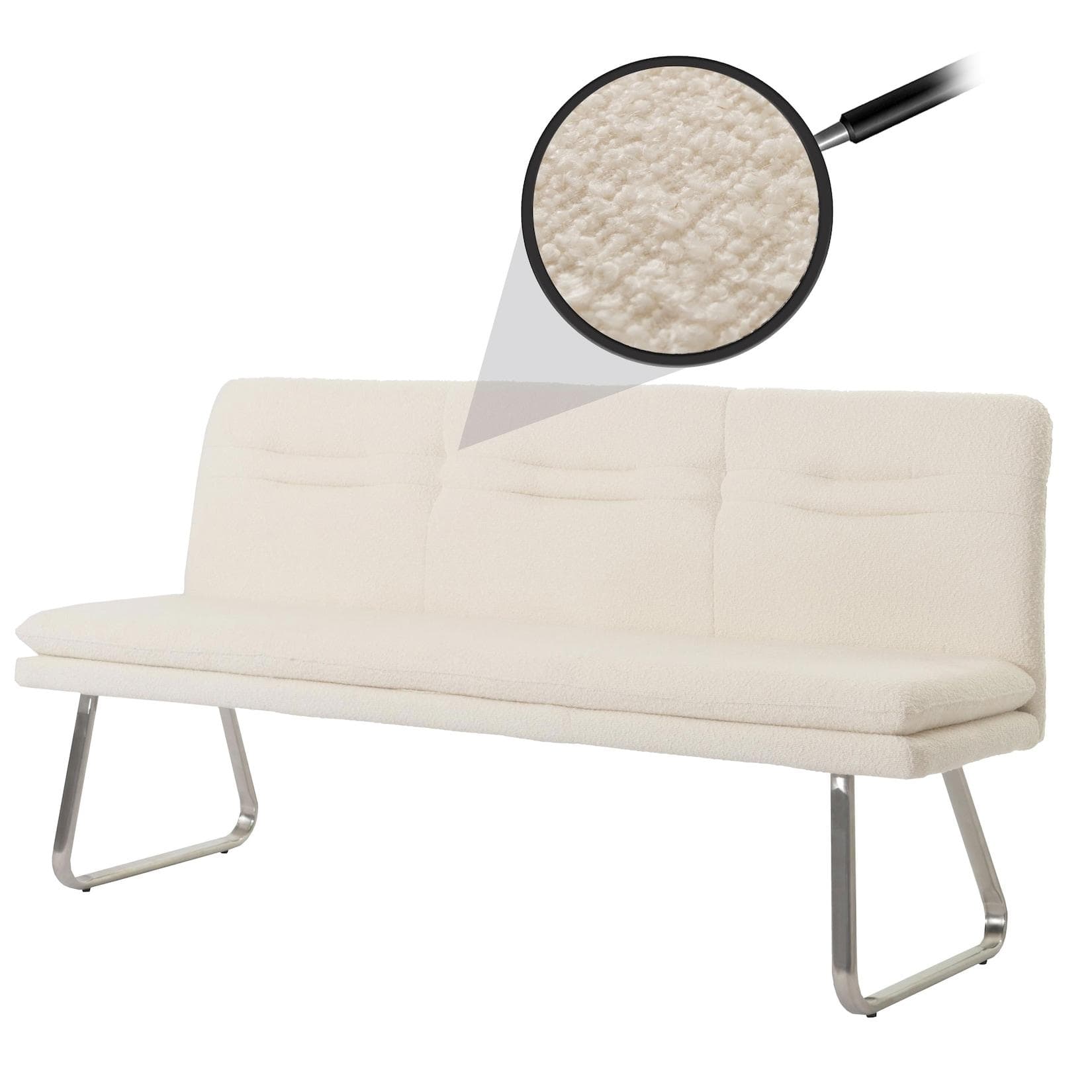 Stabile Sitzbank mit verstellbaren Fußschutz