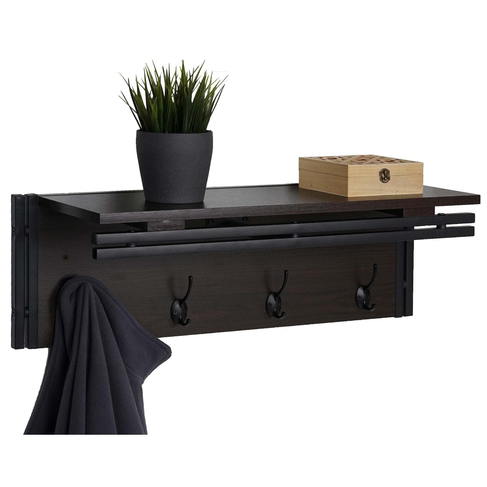 Wandgarderobe aus Holz - mit Schrauben