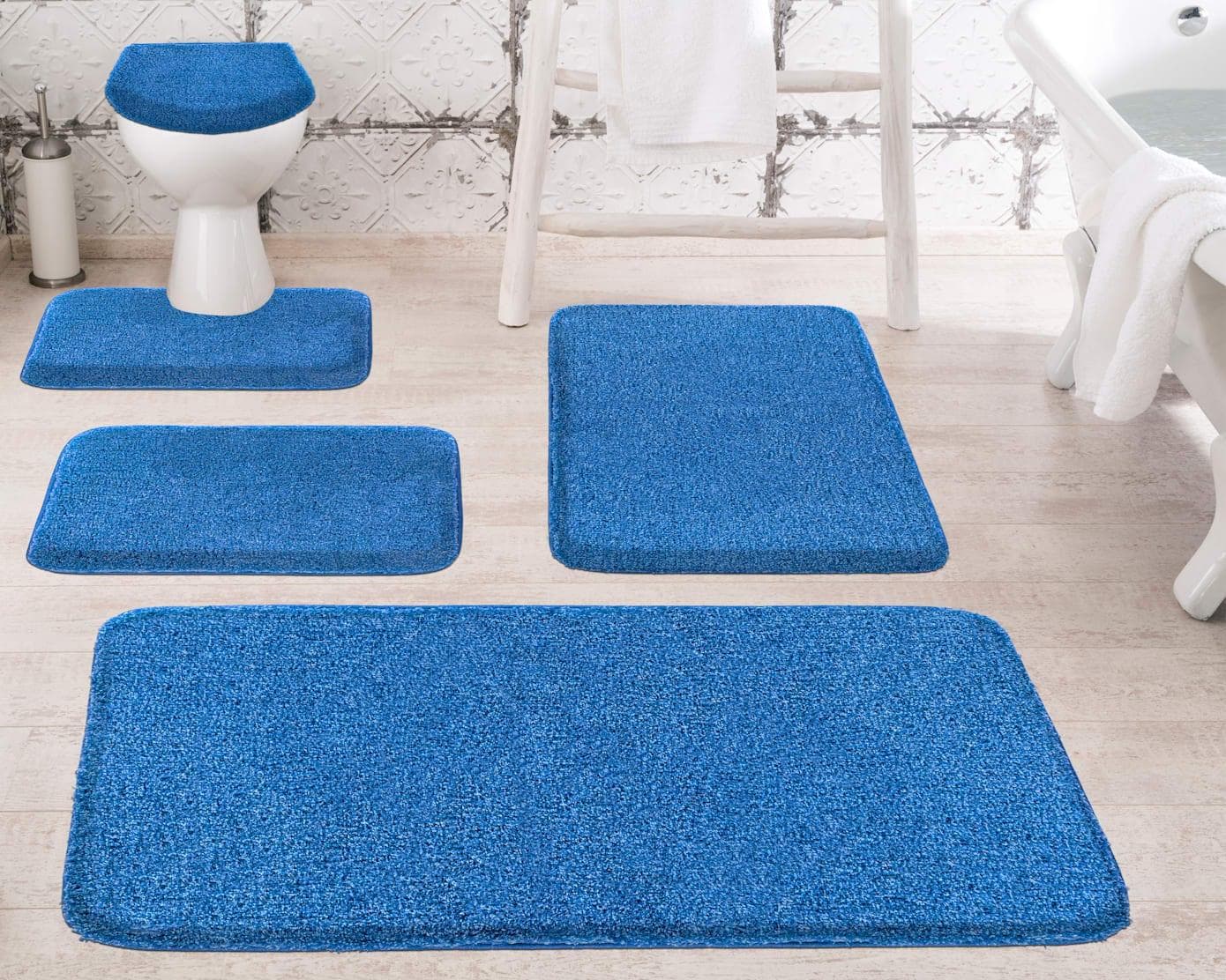 Grund Badematte Melange: Luxuriöser Polyacryl Badteppich mit dichter Flor