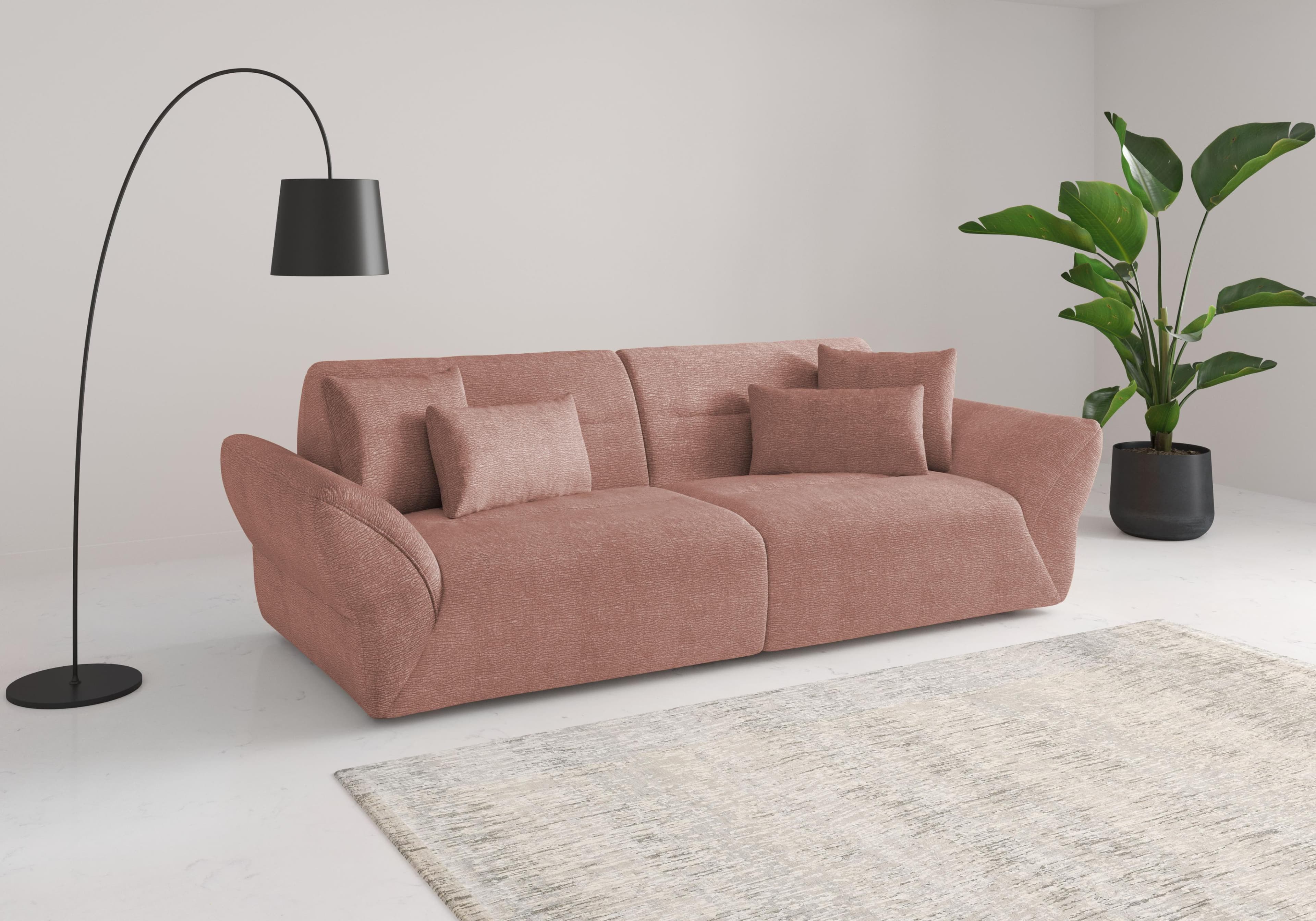 sit&more Big-Sofa Dali: PUR-Schaumstoff, Wellenunterfederung, Chenille-Bezug