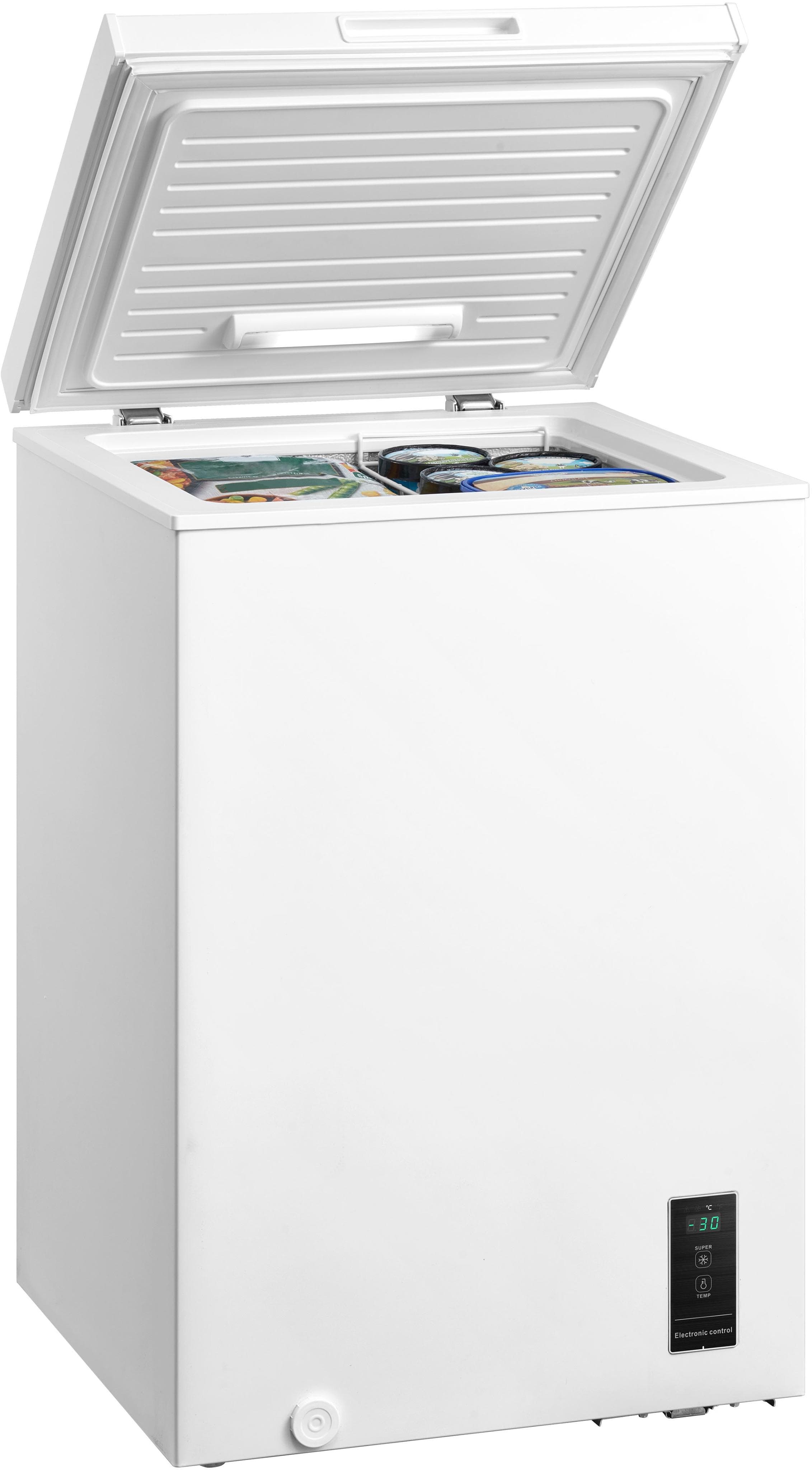 HANSEATIC Gefriertruhe HGT8550EE Weiß LED-Innenbeleuchtung