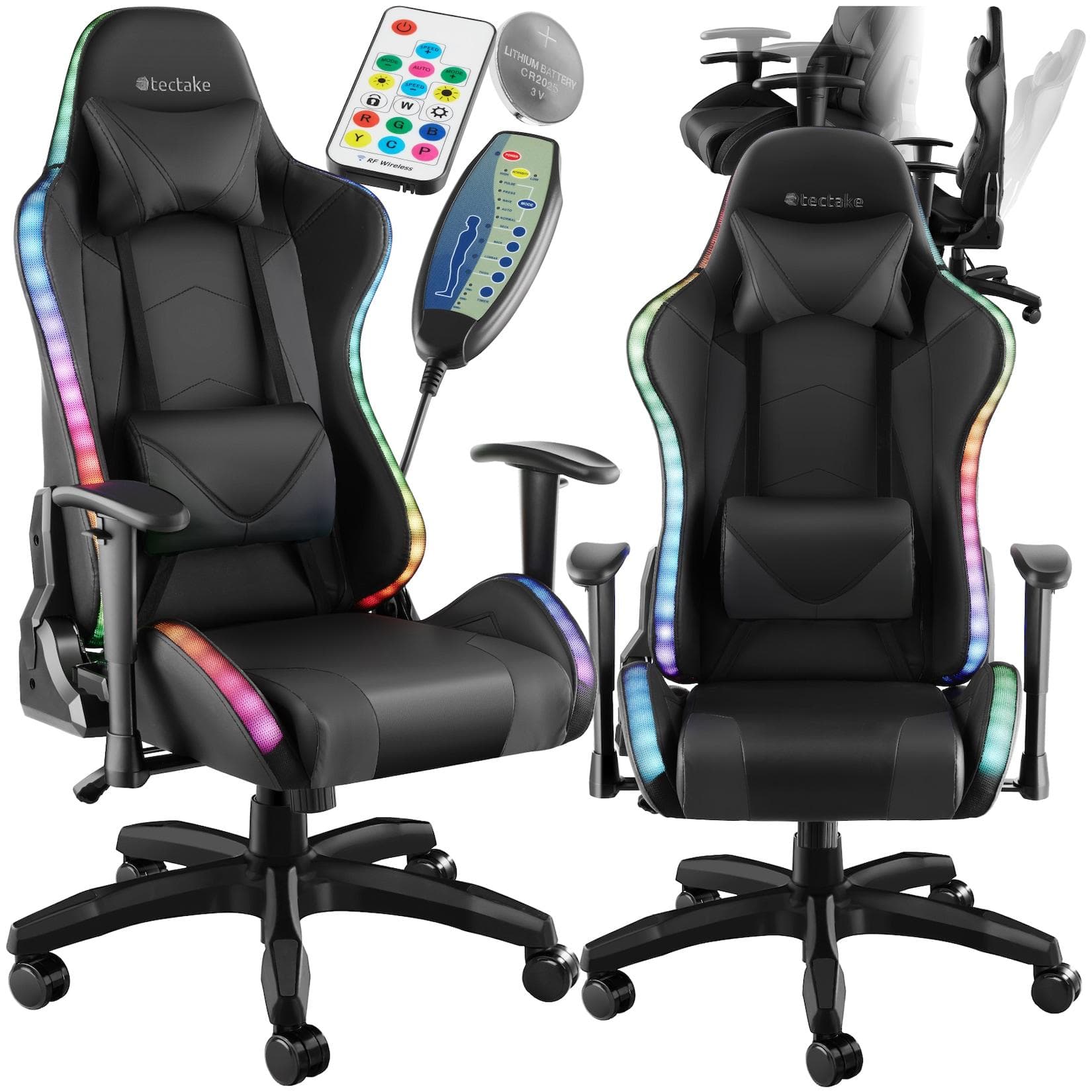Ergonomischer Gamingstuhl mit verstellbarer Rückenlehne