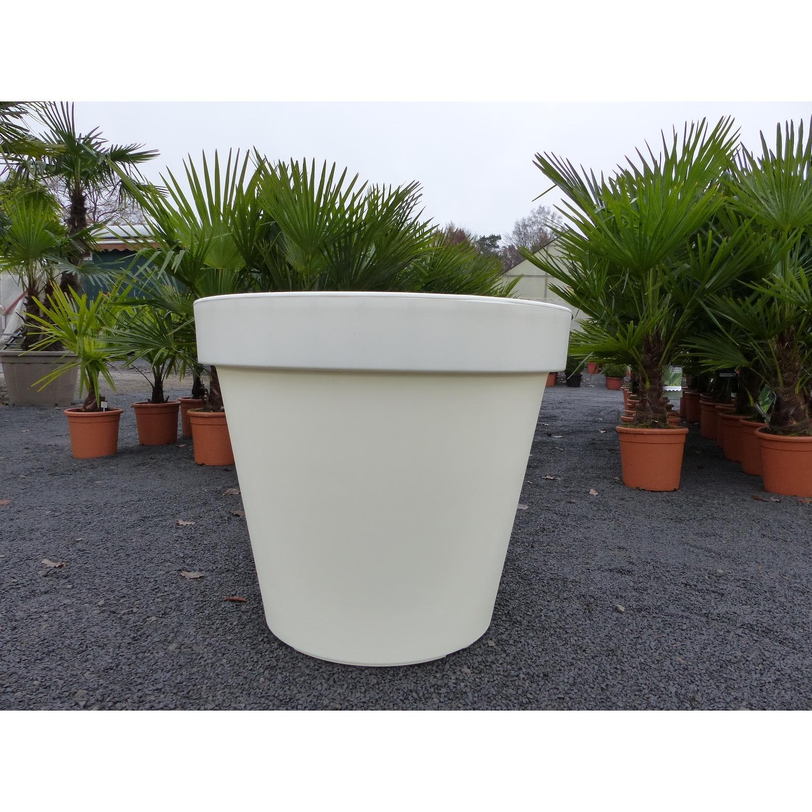 E&K Übertopf Ø 80 cm Pflanzkübel Ecken und Kanten XXL groß