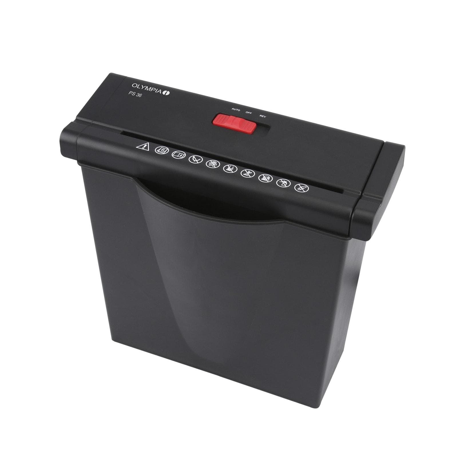 Olympia PS 36 Aktenvernichter Streifenschnitt P2 Schwarz